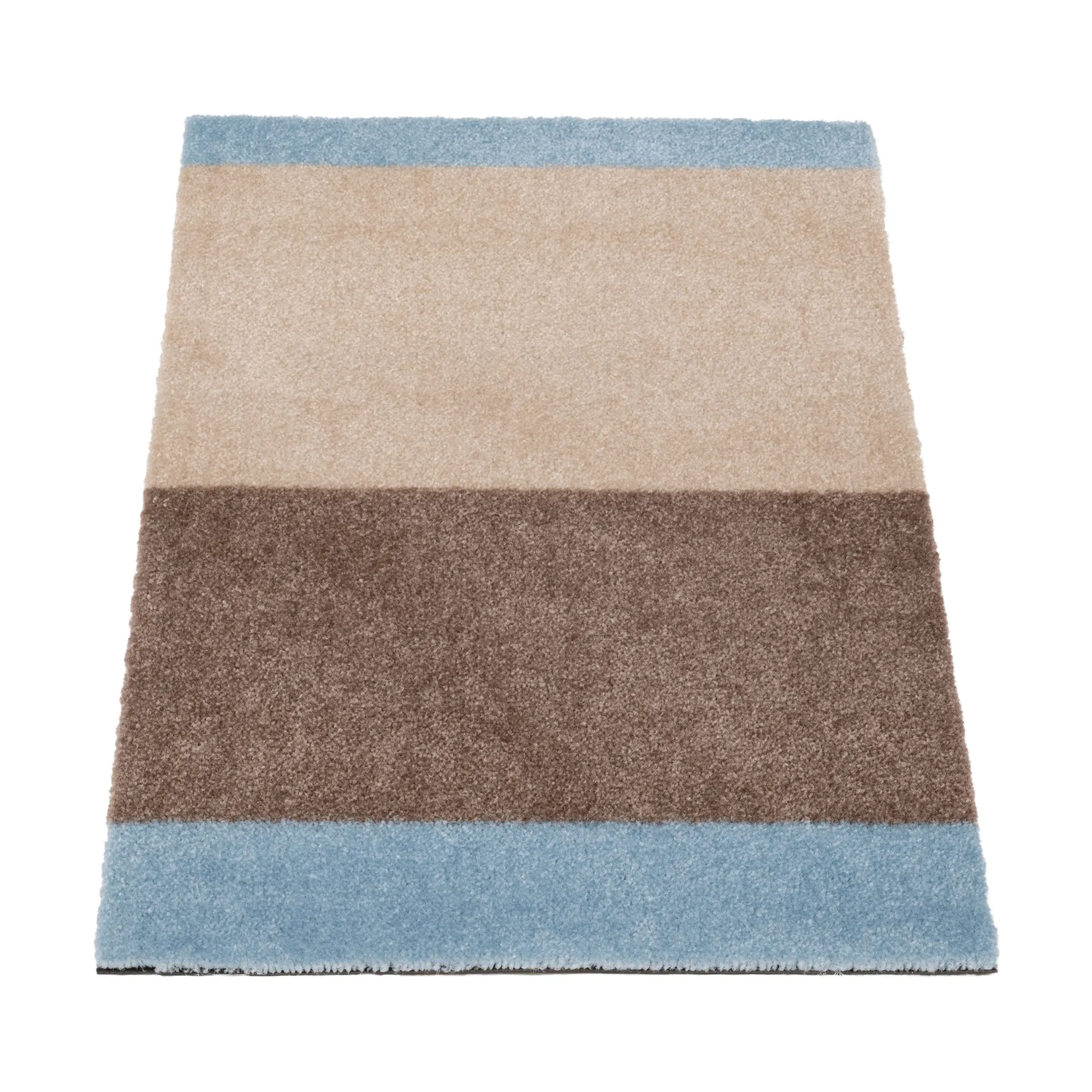 Felpudo Stripes horizontal, Ivory-sand-blue, 40x60 cm tica copenhagen