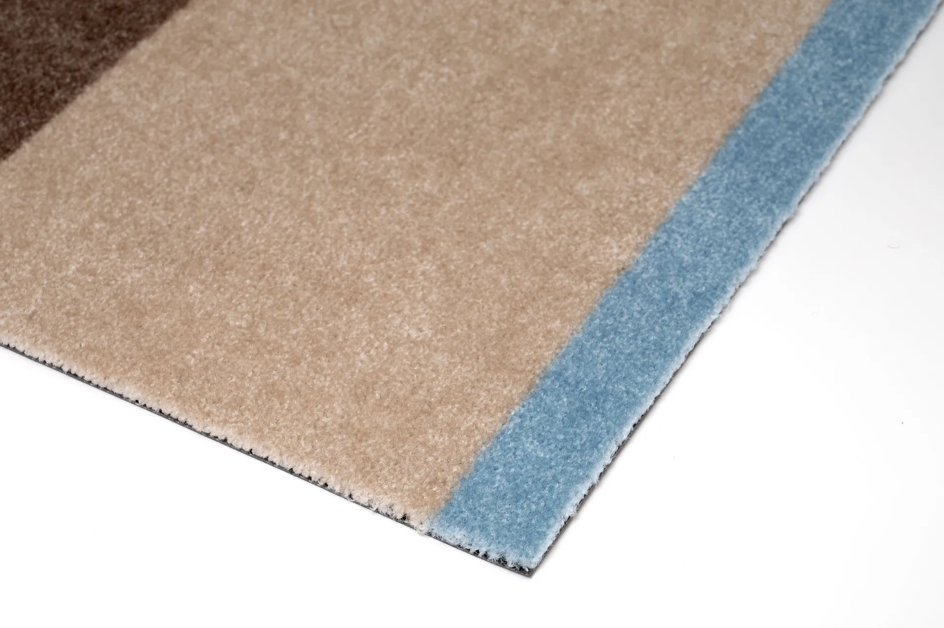 Felpudo Stripes horizontal, Ivory-sand-blue, 60x90 cm tica copenhagen