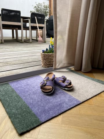 Felpudo Stripes horizontal - Lilac-ivory-green, 40x60 cm - tica copenhagen