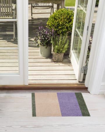 Felpudo Stripes horizontal - Lilac-ivory-green, 40x60 cm - tica copenhagen