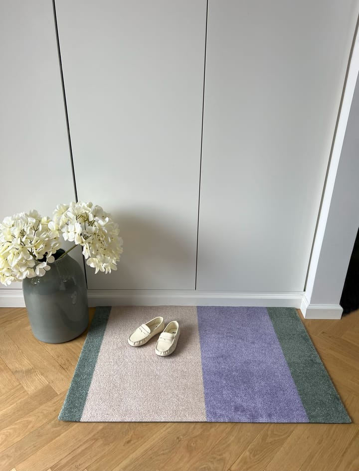 Felpudo Stripes horizontal, Lilac-ivory-green, 60x90 cm tica copenhagen