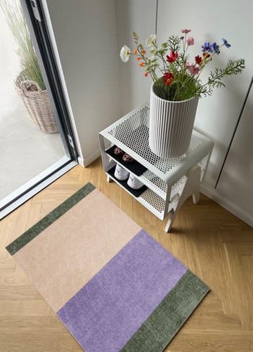 Felpudo Stripes horizontal - Lilac-ivory-green, 60x90 cm - tica copenhagen