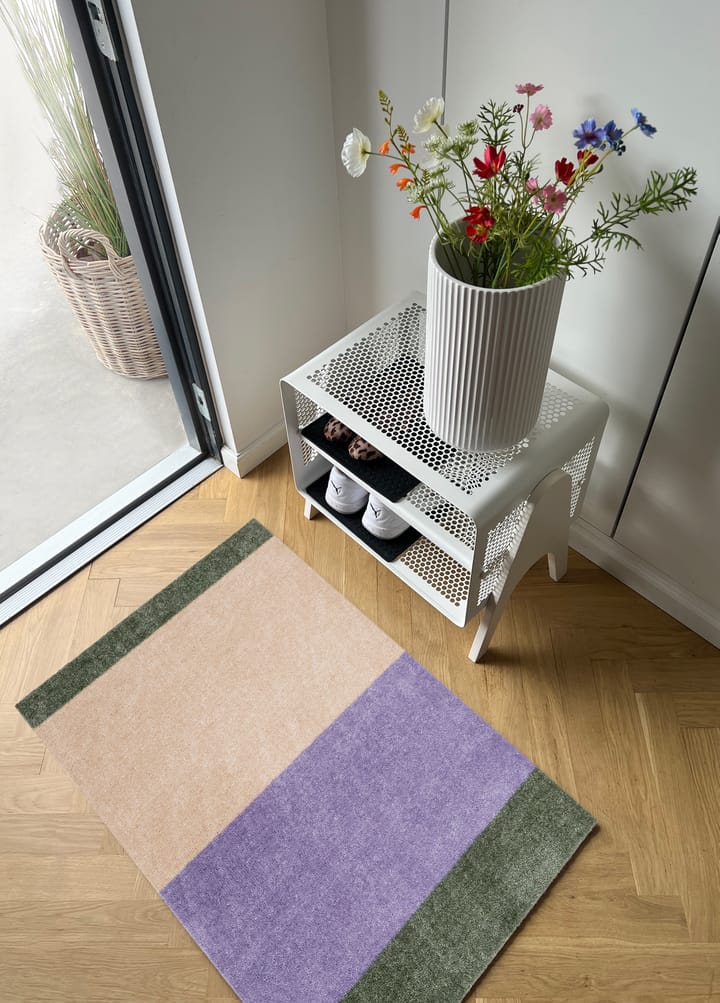 Felpudo Stripes horizontal, Lilac-ivory-green, 60x90 cm tica copenhagen