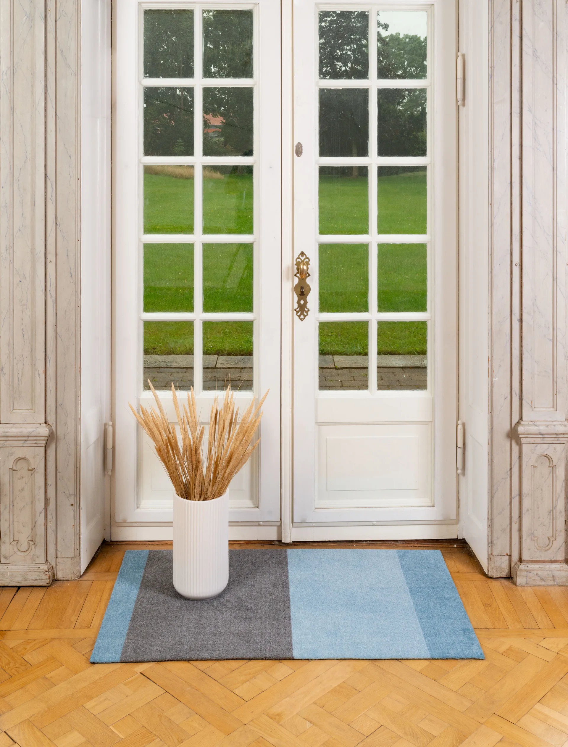 Stripes Alfombra horizontal, Blue-steel grey, 67x120 cm tica copenhagen