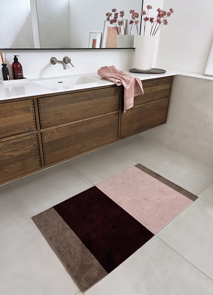 Stripes Alfombra horizontal, Bordeaux-rose-sand, 67x120 cm tica copenhagen