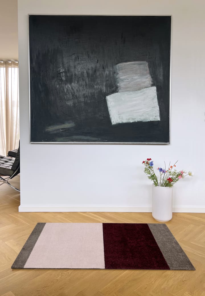 Stripes Alfombra horizontal, Bordeaux-rose-sand, 67x120 cm tica copenhagen