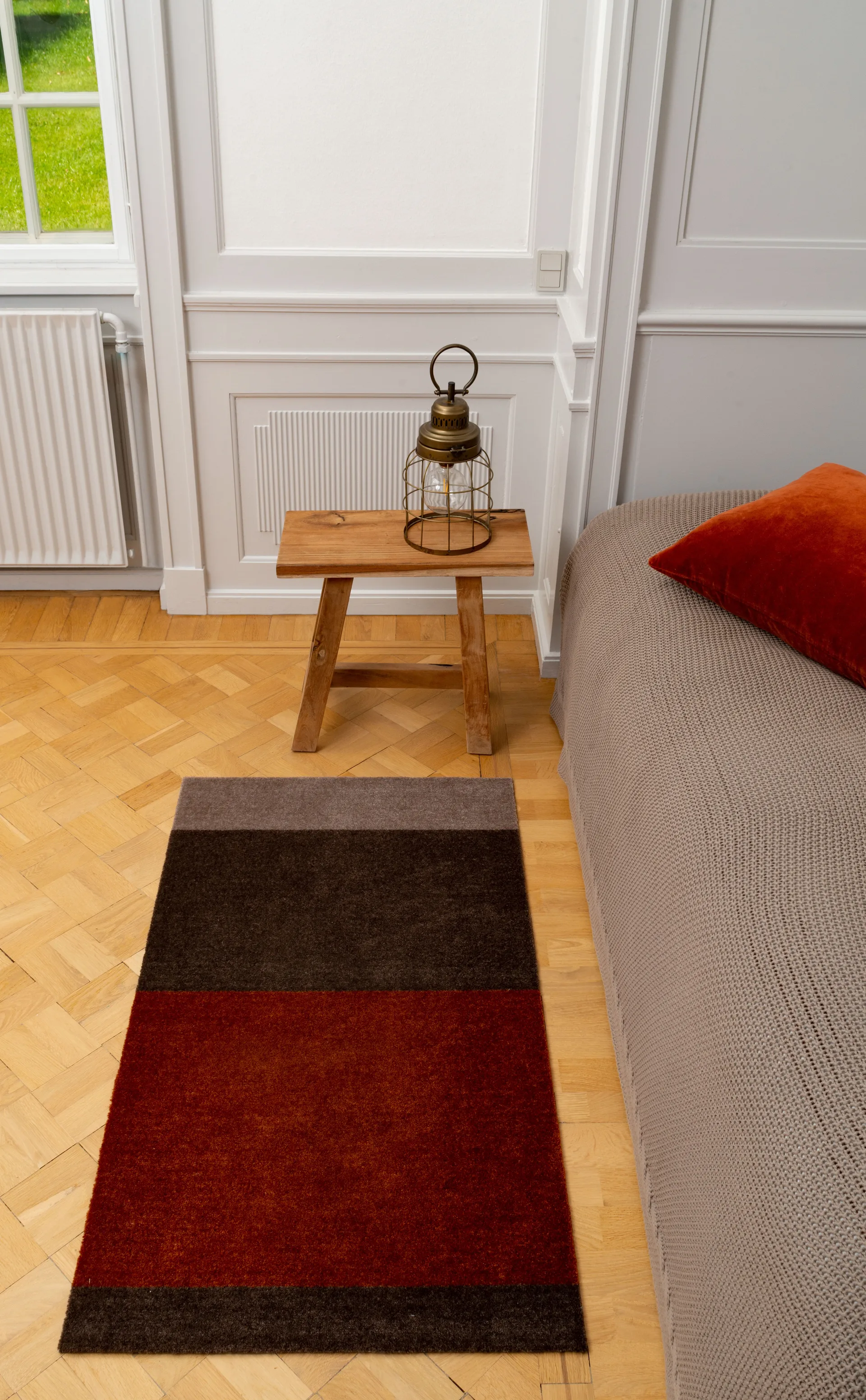 Stripes Alfombra horizontal, Brown-terrakotta 67x120 cm tica copenhagen