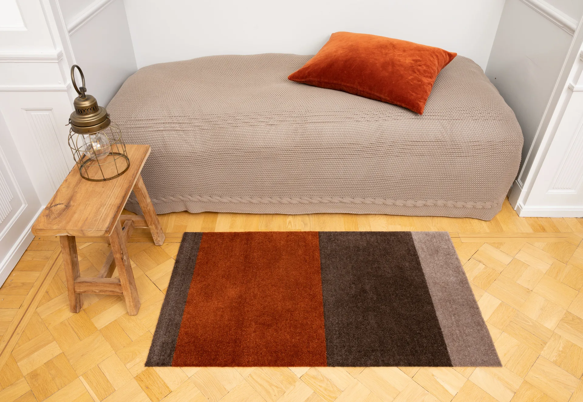 Stripes Alfombra horizontal, Brown-terrakotta 67x120 cm tica copenhagen