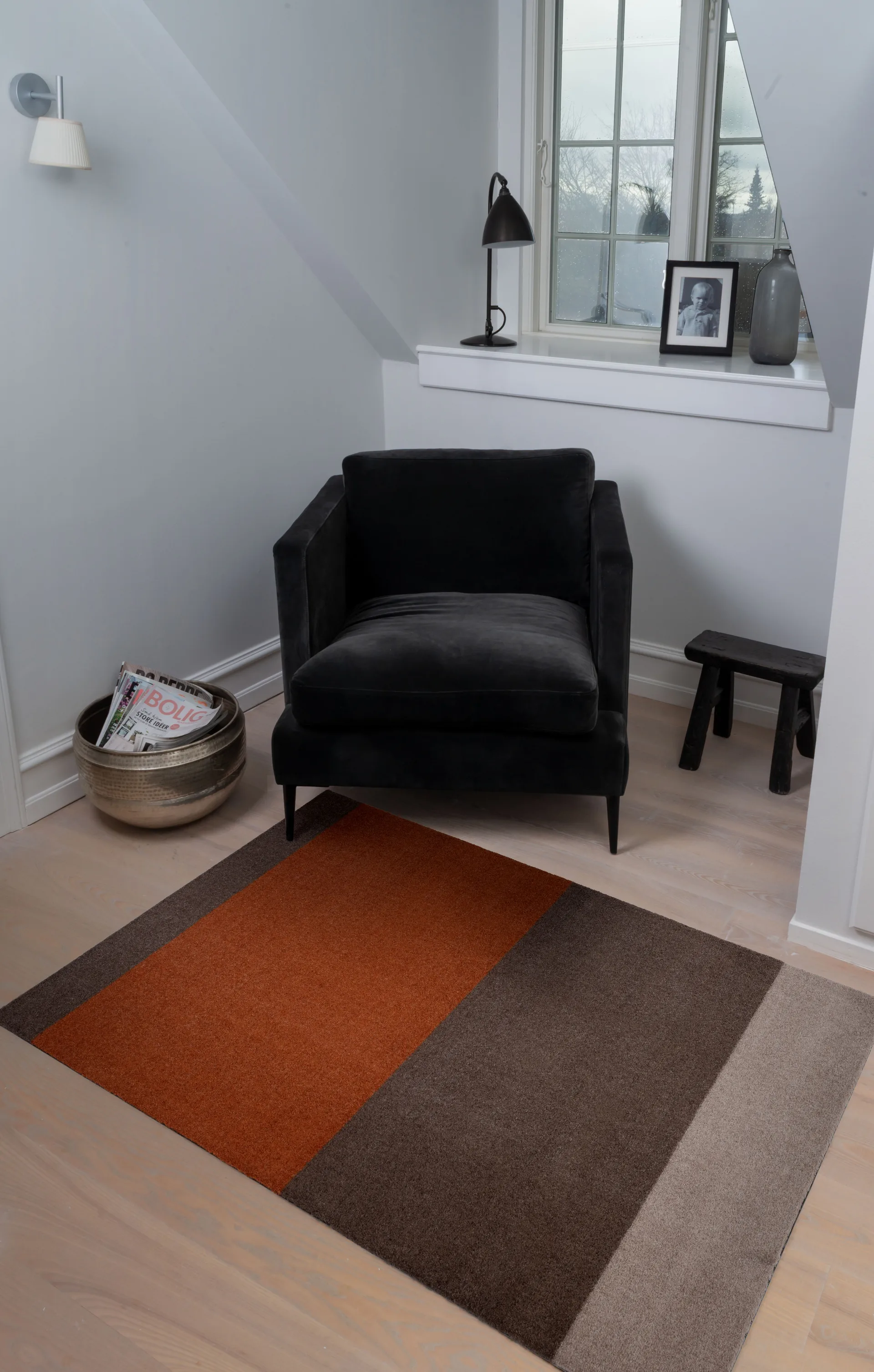 Stripes Alfombra horizontal, Brown-terrakotta 90x130 cm tica copenhagen