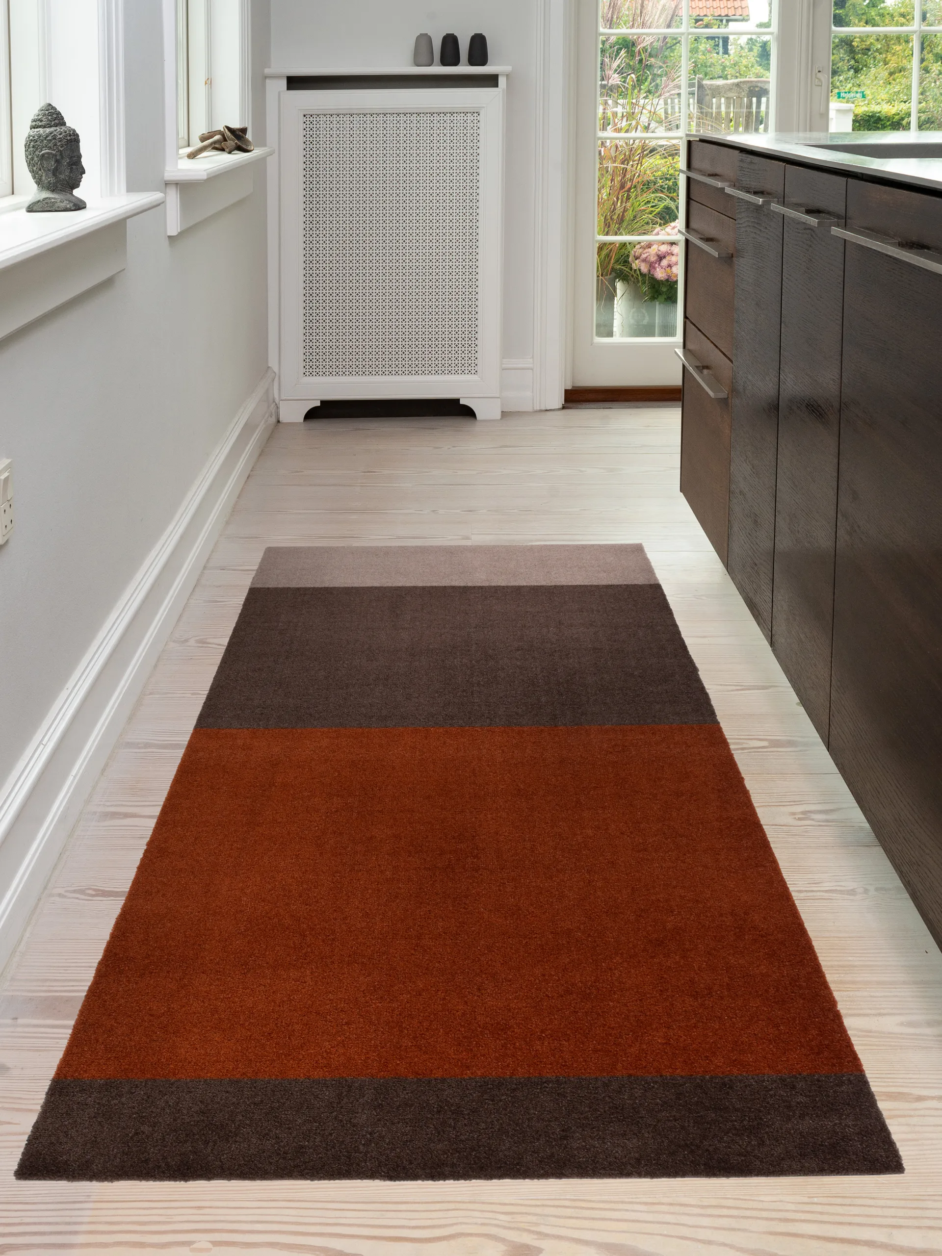 Stripes Alfombra horizontal, Brown-terrakotta 90x200 cm tica copenhagen