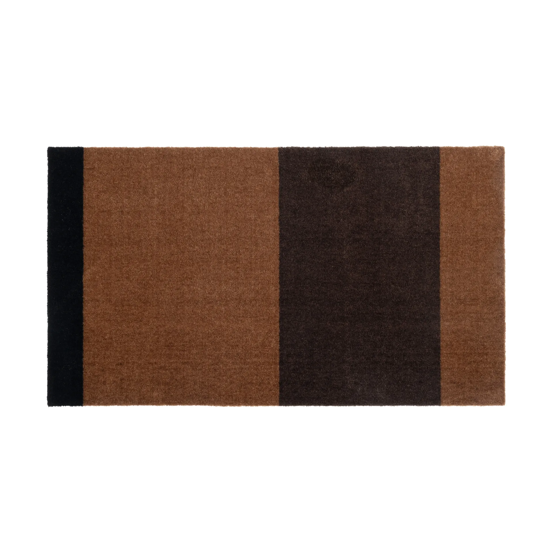 Stripes Alfombra horizontal, Cognac-dark brown-black, 67x120 cm tica copenhagen
