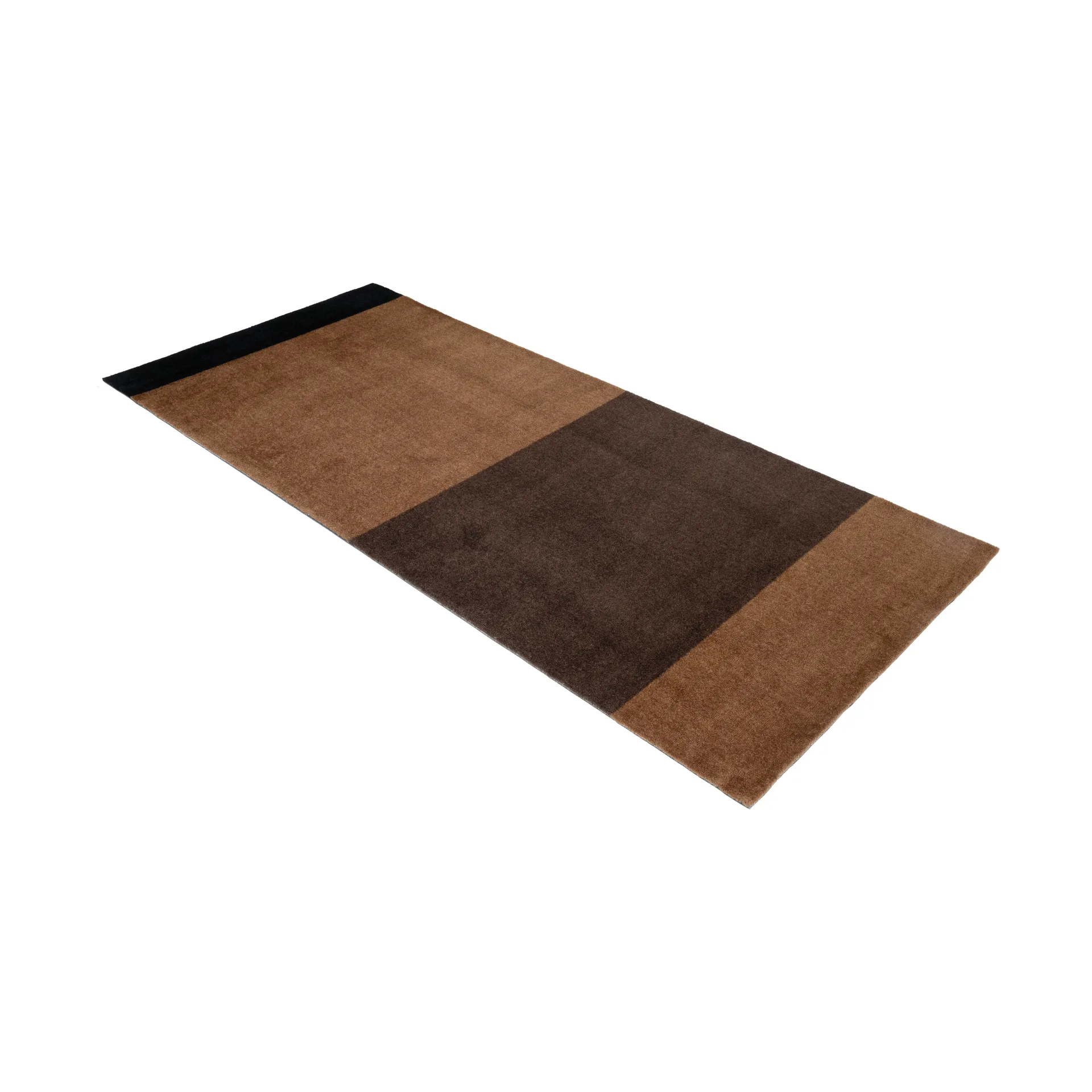Stripes Alfombra horizontal, Cognac-dark brown-black, 90x200 cm tica copenhagen