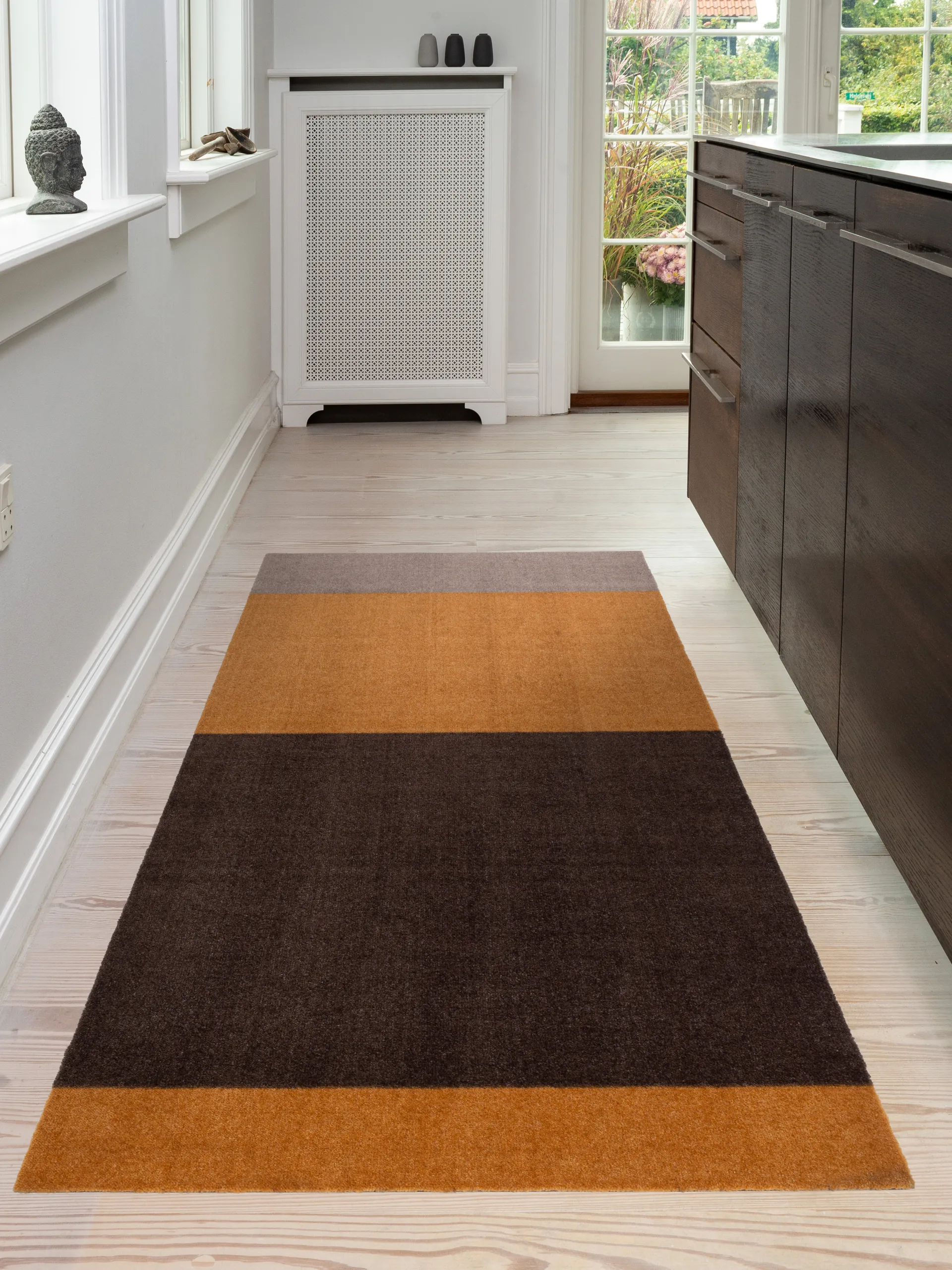 Stripes Alfombra horizontal, Dijon-brown-sand, 90x200 cm tica copenhagen