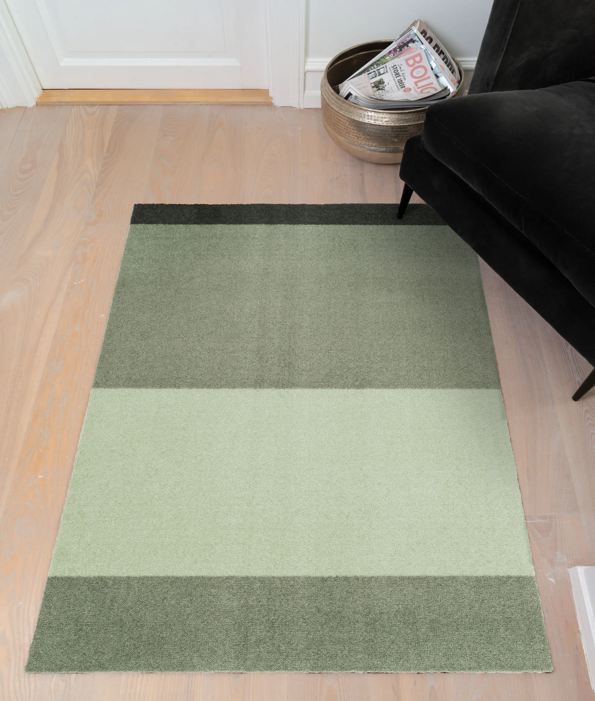 Stripes Alfombra horizontal, Green, 67x120 cm tica copenhagen