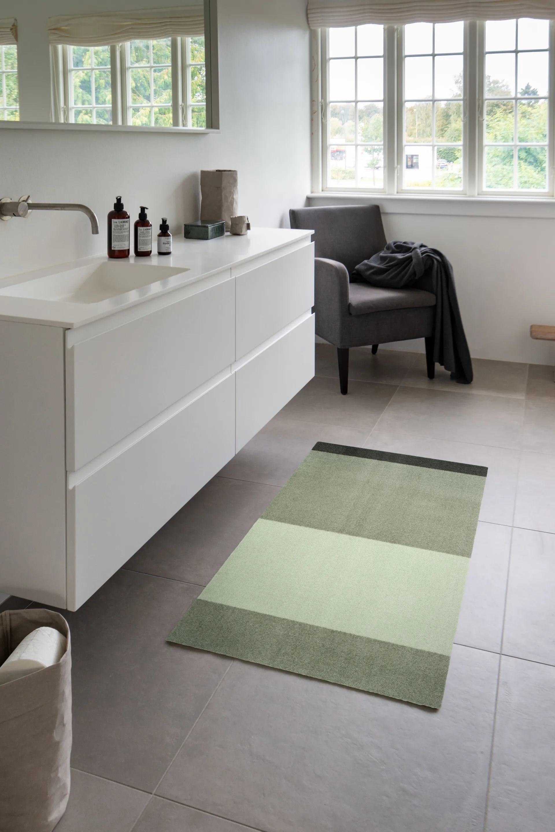 Stripes Alfombra horizontal, Green, 67x120 cm tica copenhagen