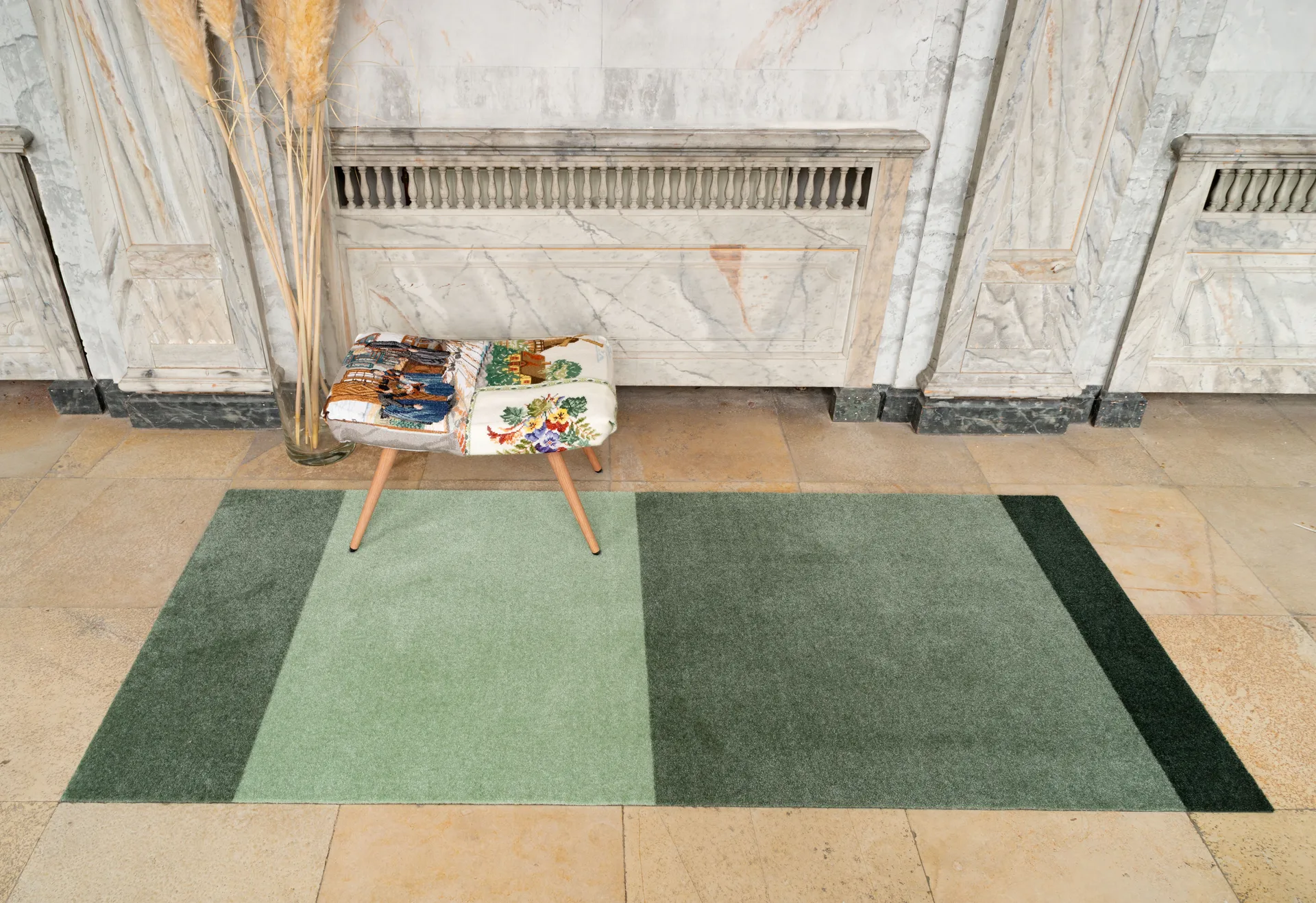 Stripes Alfombra horizontal, Green, 90x200 cm tica copenhagen