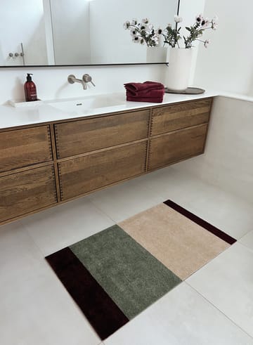 Stripes Alfombra horizontal - Green-ivory-bordeaux, 67x120 cm - tica copenhagen