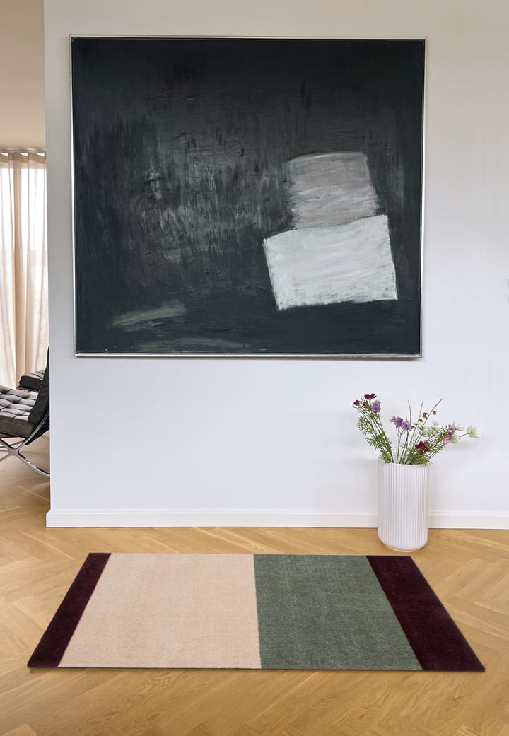 Stripes Alfombra horizontal, Green-ivory-bordeaux, 67x120 cm tica copenhagen