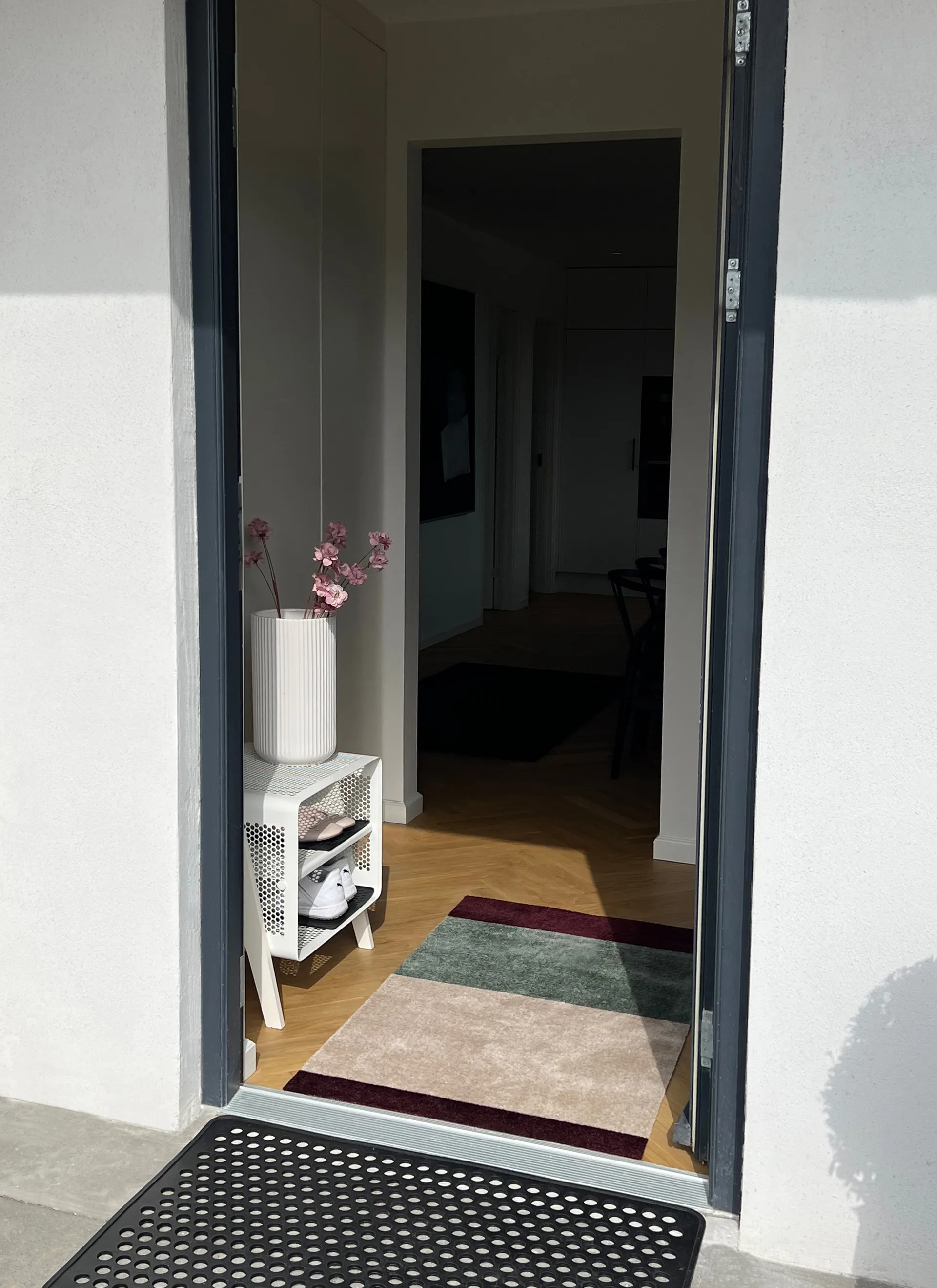 Stripes Alfombra horizontal, Green-ivory-bordeaux, 67x120 cm tica copenhagen