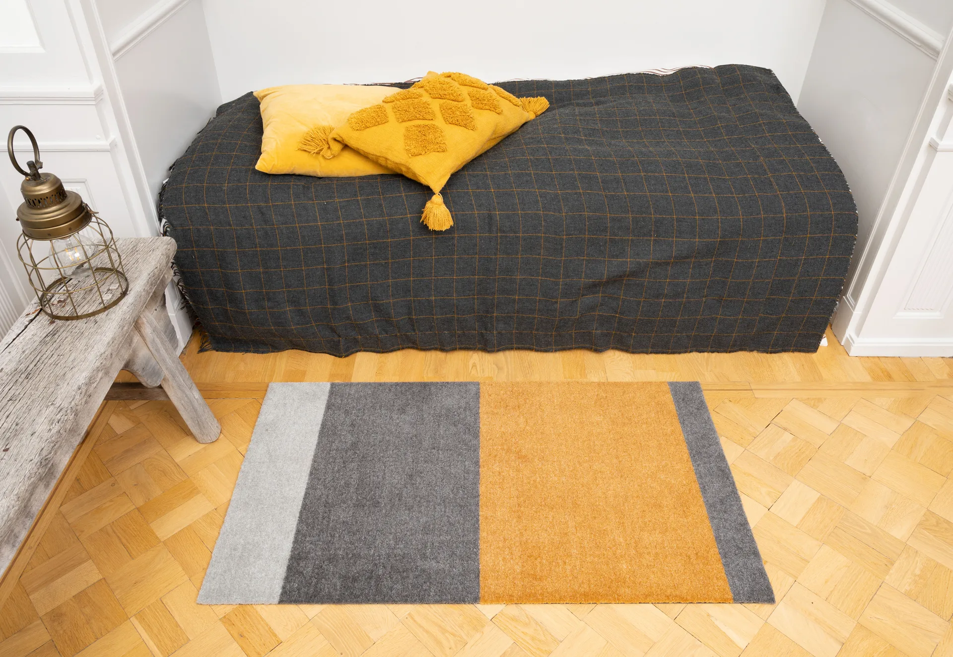 Stripes Alfombra horizontal, Grey-grey-dijon, 67x120 cm tica copenhagen