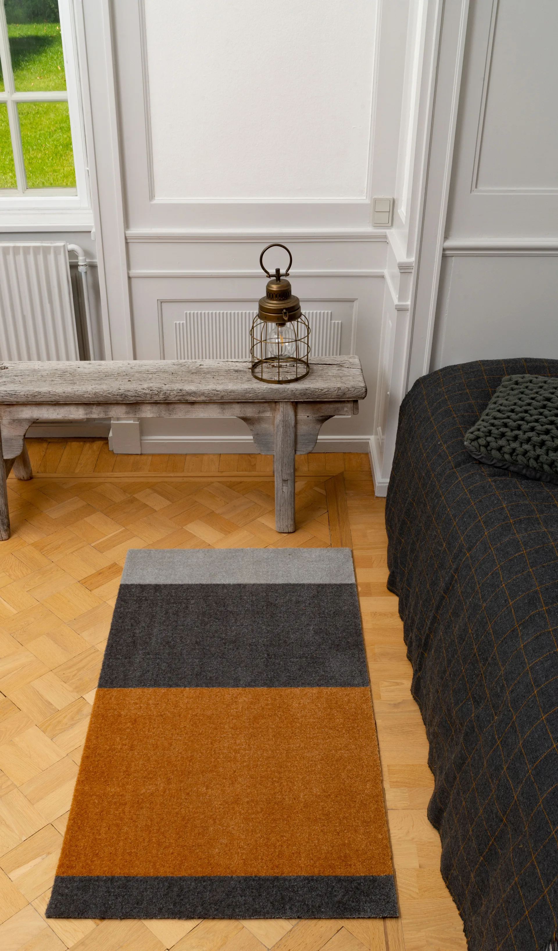 Stripes Alfombra horizontal, Grey-grey-dijon, 67x120 cm tica copenhagen