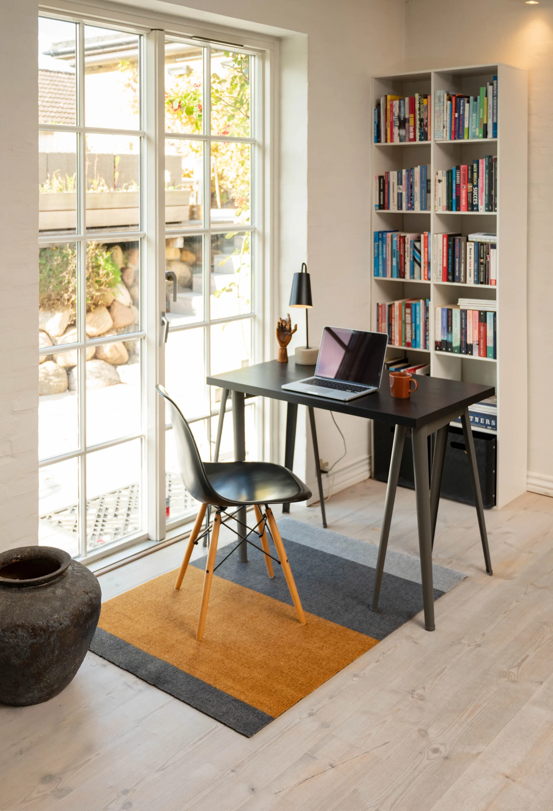 Stripes Alfombra horizontal, Grey-grey-dijon, 90x130 cm tica copenhagen