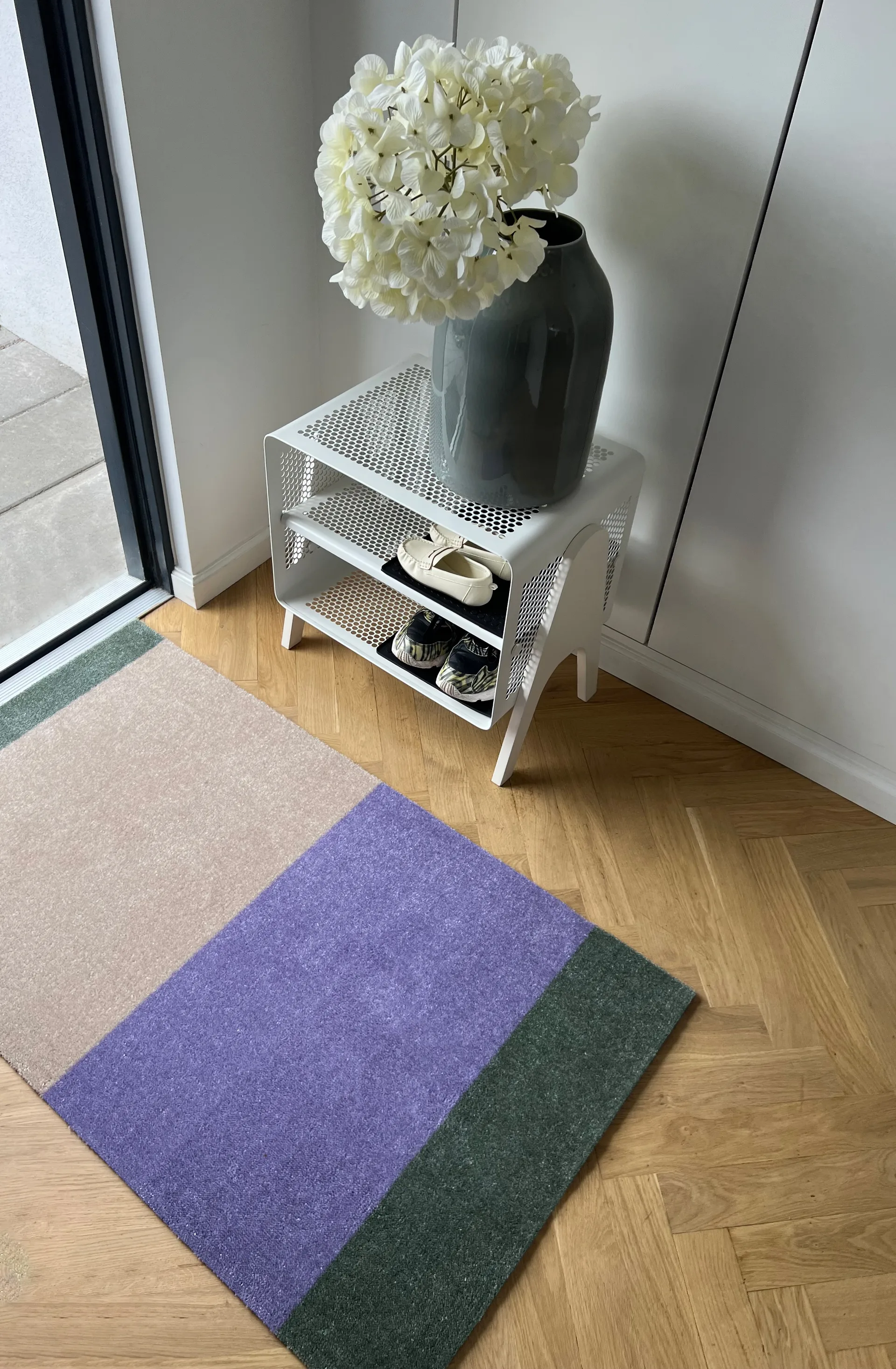 Stripes Alfombra horizontal, Lilac-ivory-green, 67x120 cm tica copenhagen