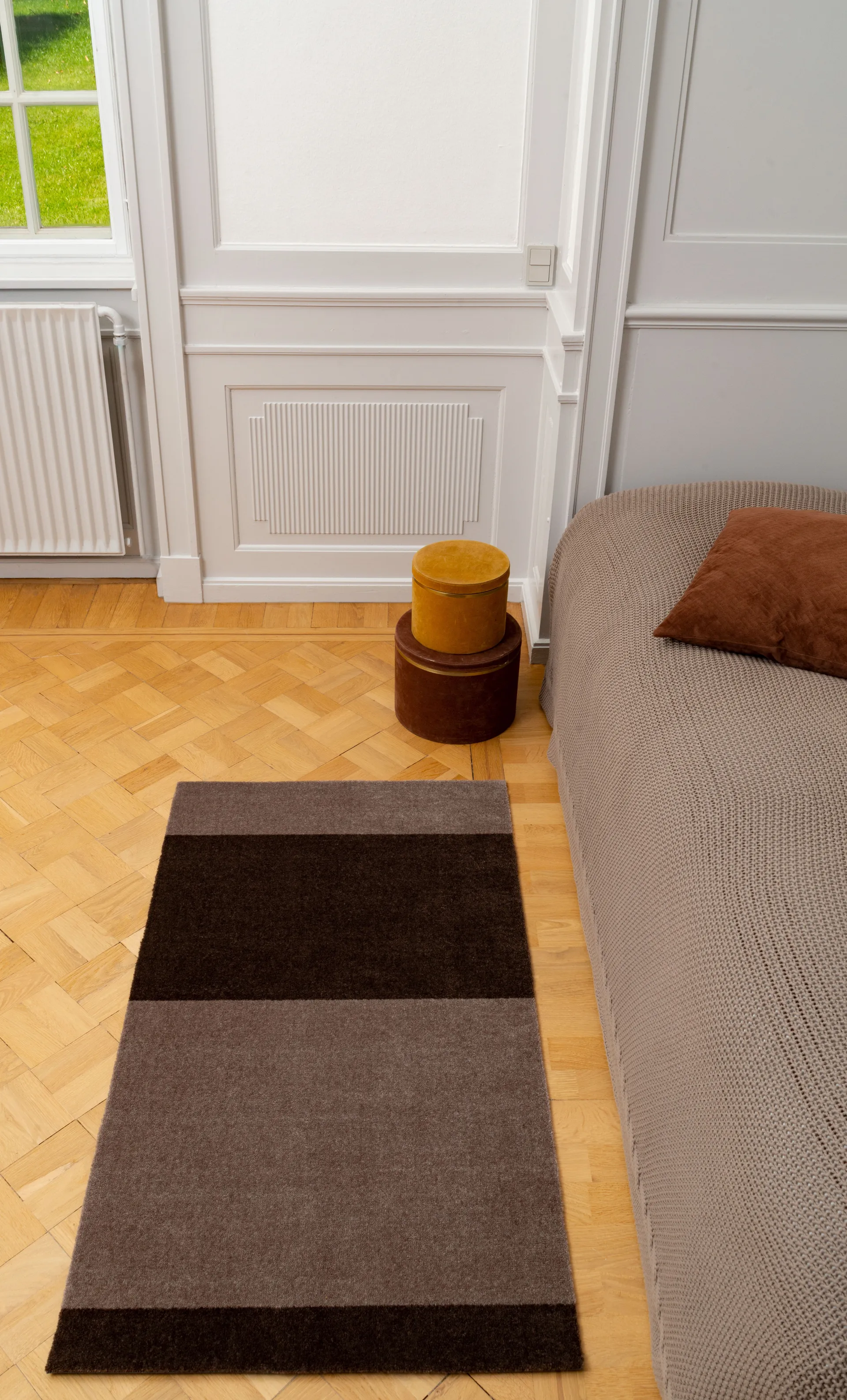 Stripes Alfombra horizontal, Sand-brown, 67x120 cm tica copenhagen