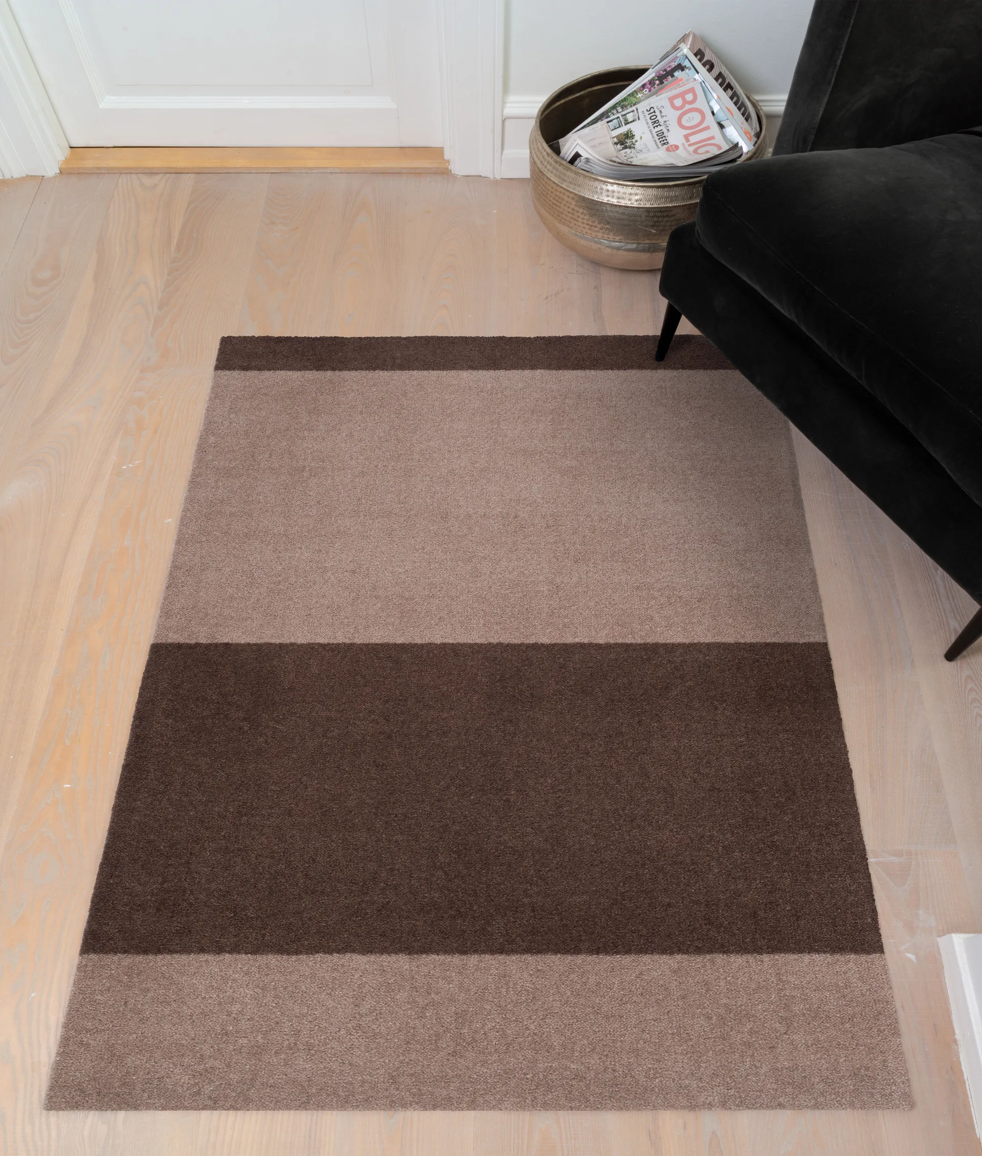 Stripes Alfombra horizontal, Sand-brown, 67x120 cm tica copenhagen