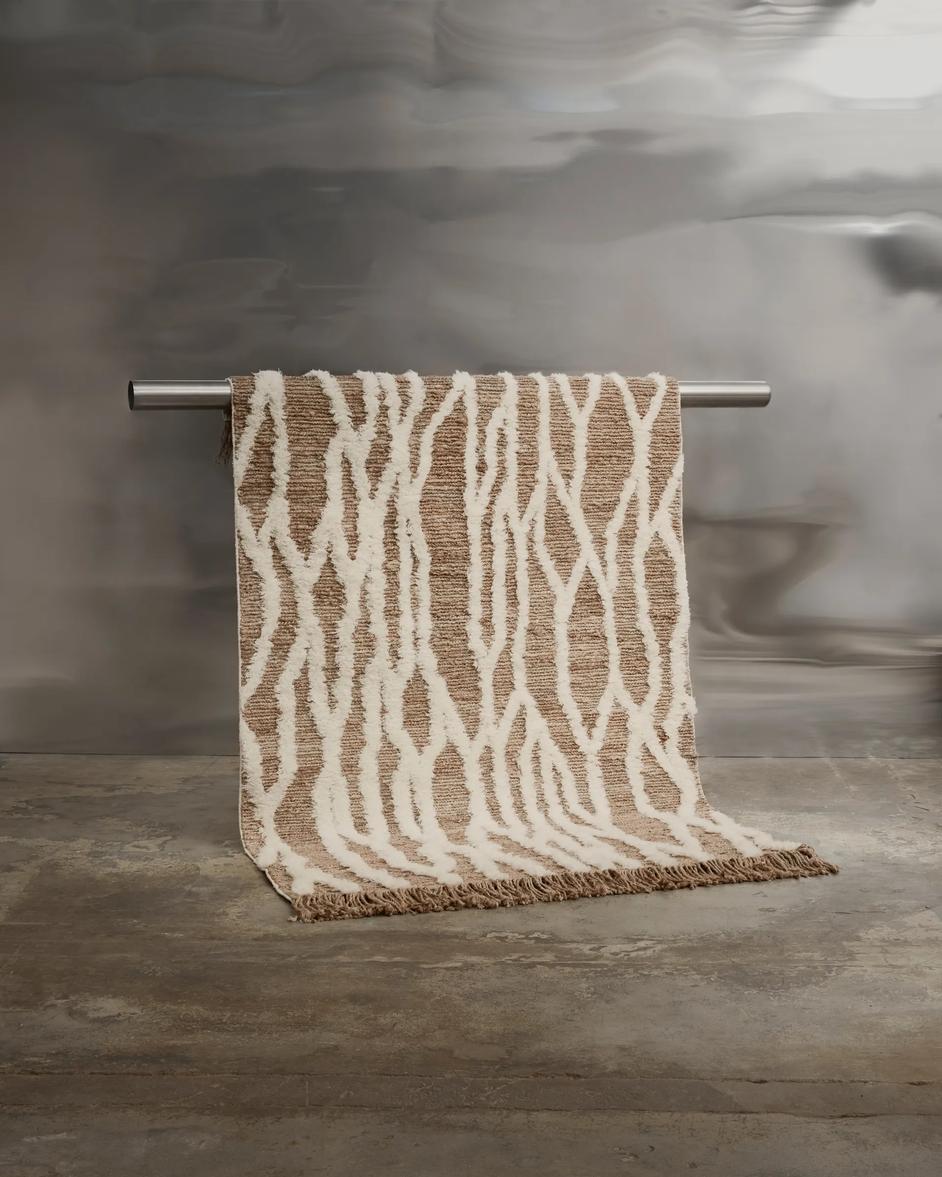 Alfombra de jute Wahl 170x240 cm, Brown-offwhite Tinted