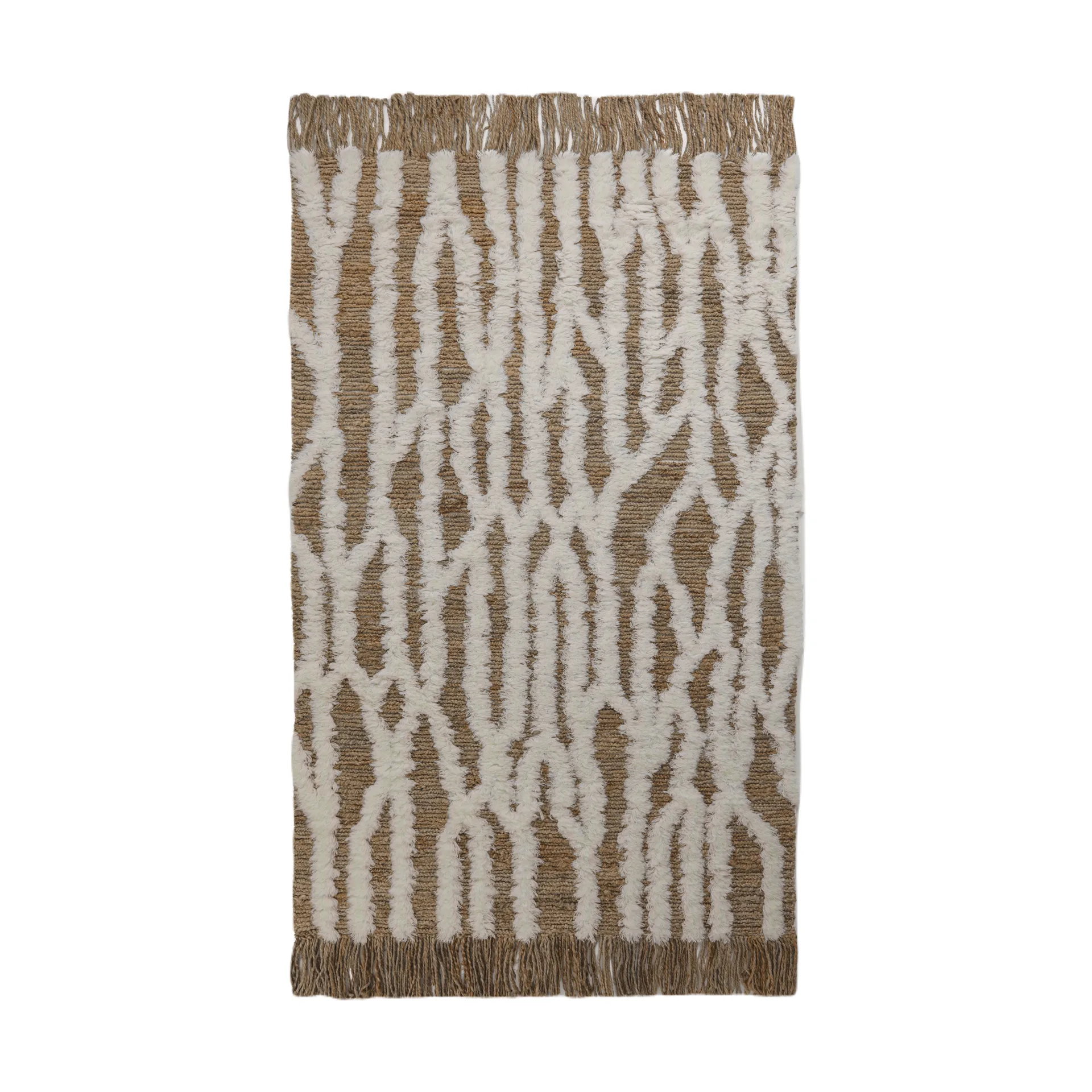 Alfombra de jute Wahl 200x300 cm, Brown-offwhite Tinted