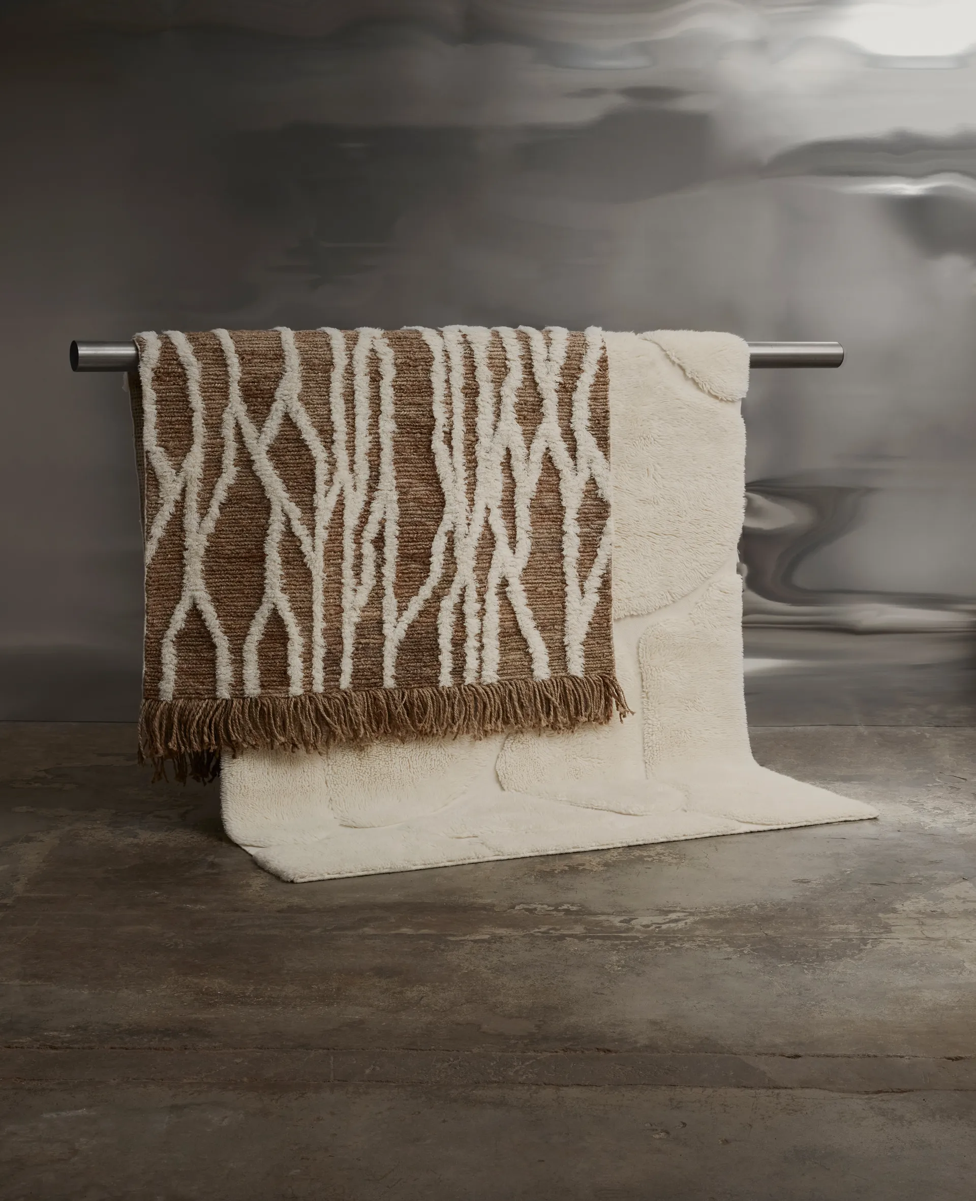 Alfombra de jute Wahl 200x300 cm, Brown-offwhite Tinted