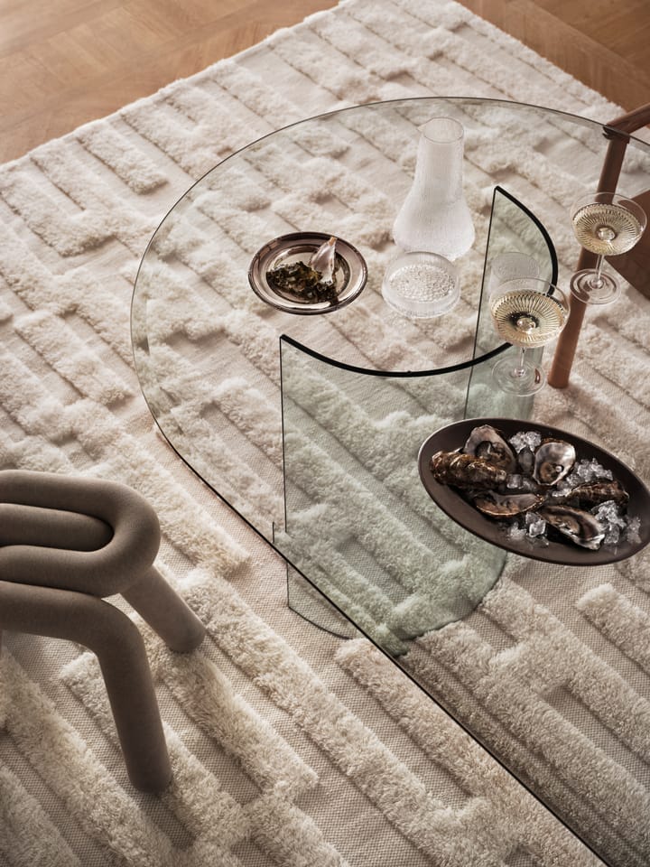 Alfombra de lana Bielke 160x230 cm, Offwhite Tinted