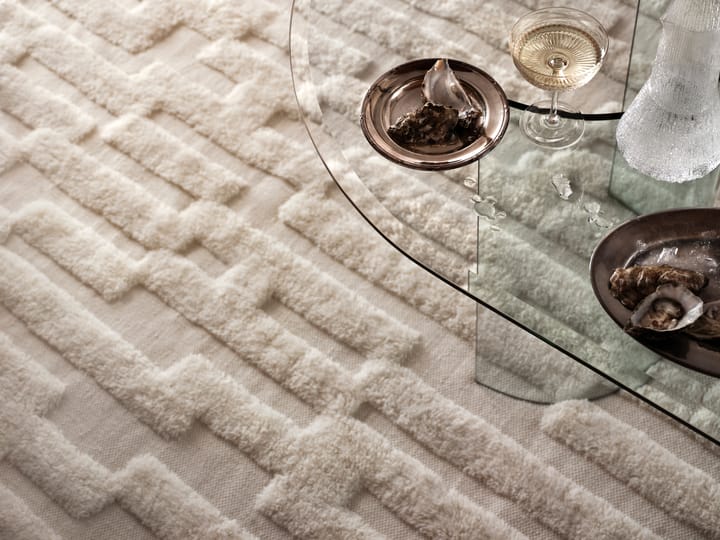 Alfombra de lana Bielke 160x230 cm, Offwhite Tinted