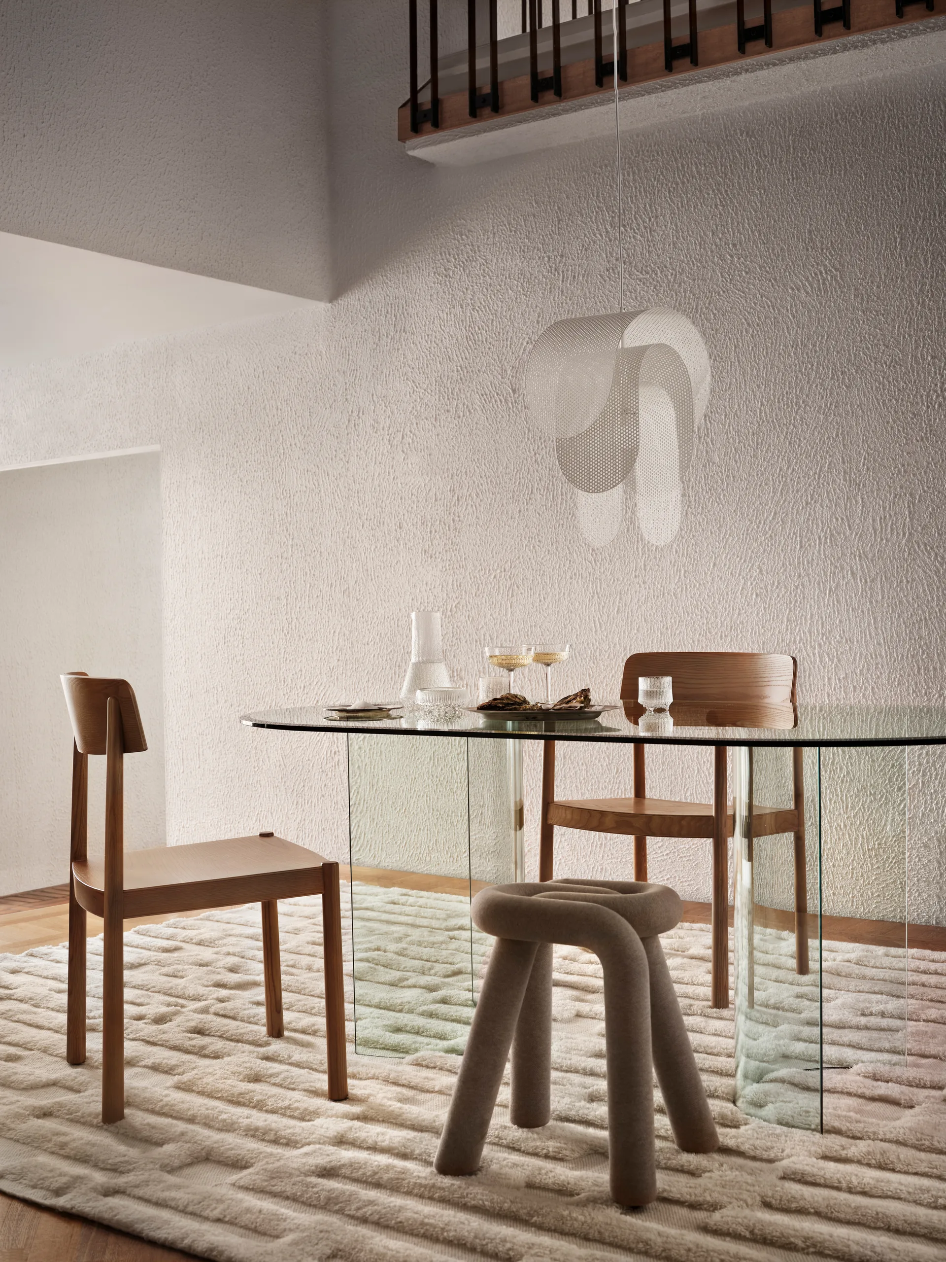 Alfombra de lana Bielke 160x230 cm, Offwhite Tinted