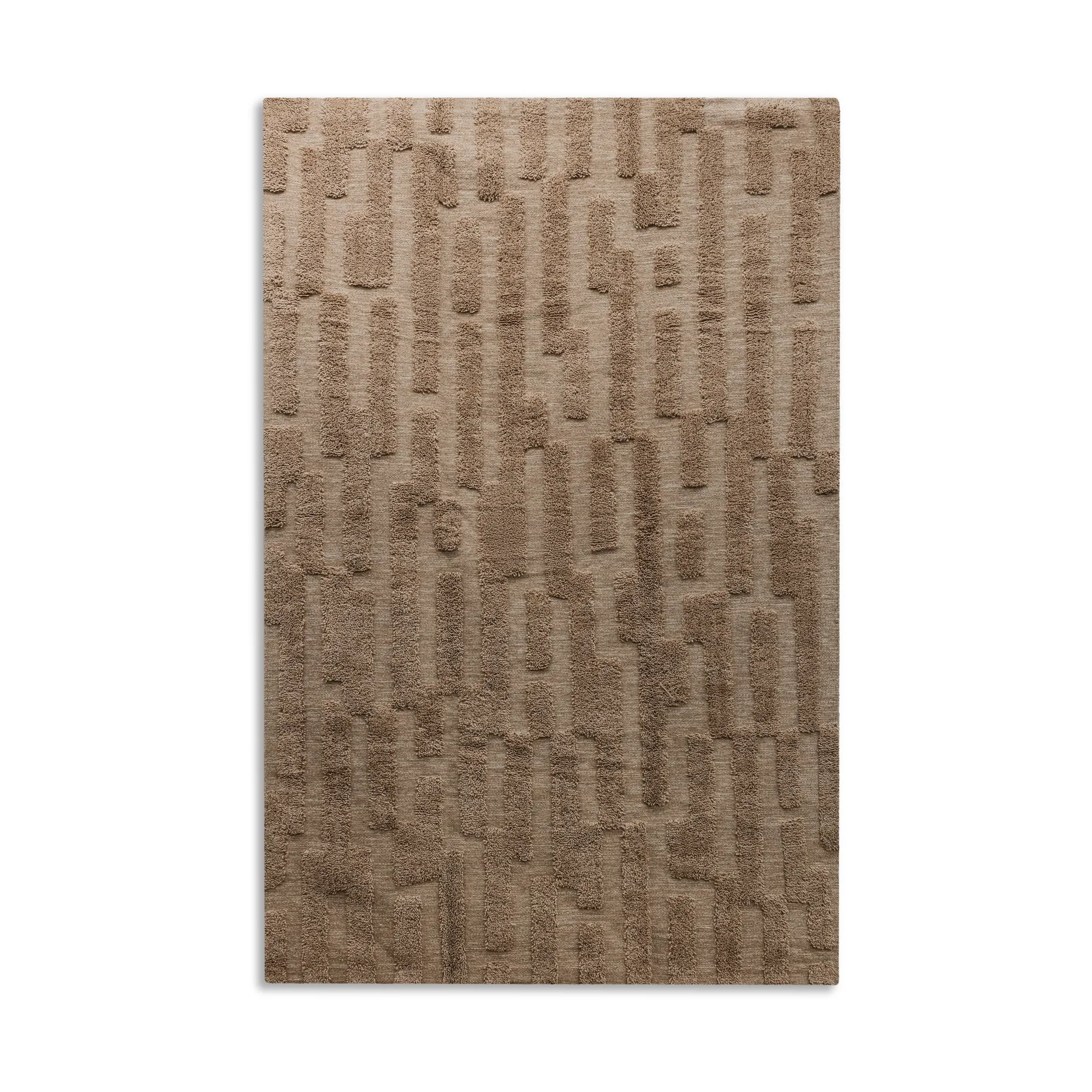 Alfombra de lana Bielke 170x240 cm, Dark beige Tinted