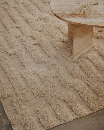 Alfombra de lana Bielke 200x300 cm - Beige-melange - Tinted