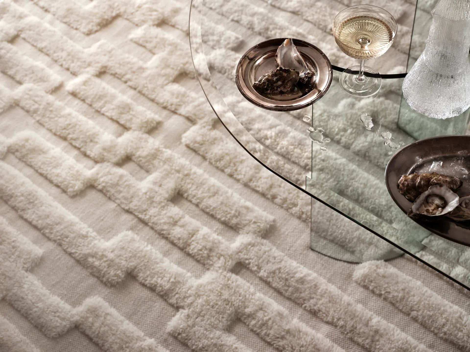 Alfombra de lana Bielke 200x300 cm, Offwhite Tinted