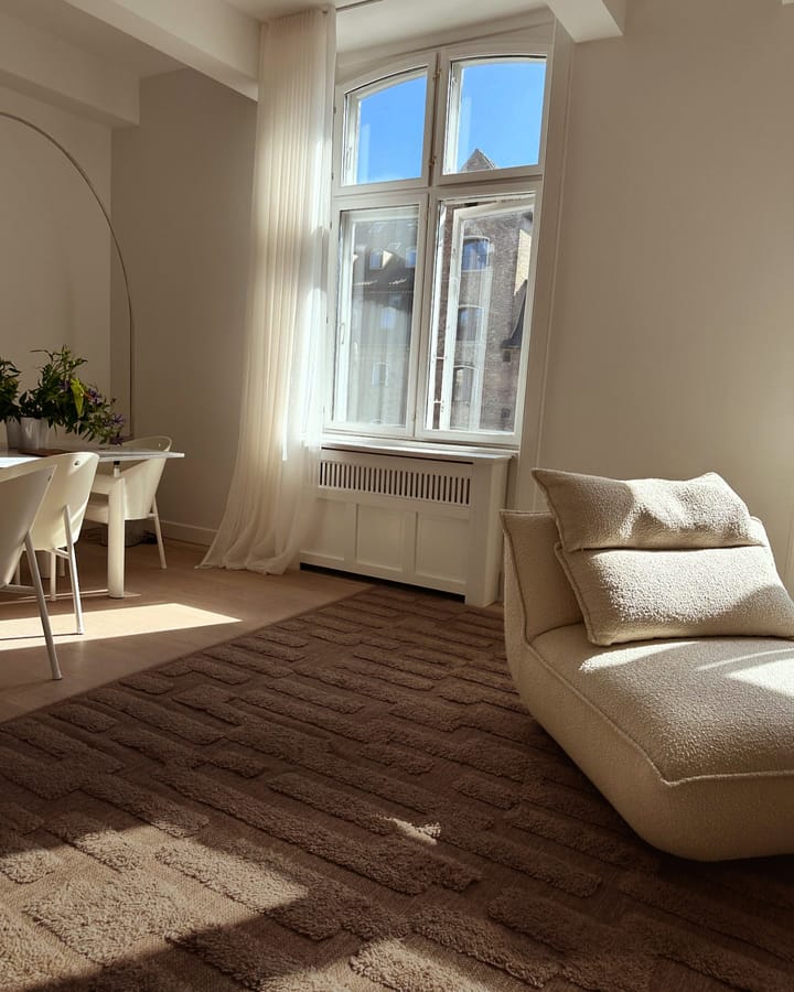 Alfombra de lana Bielke 300x400 cm, Dark beige Tinted