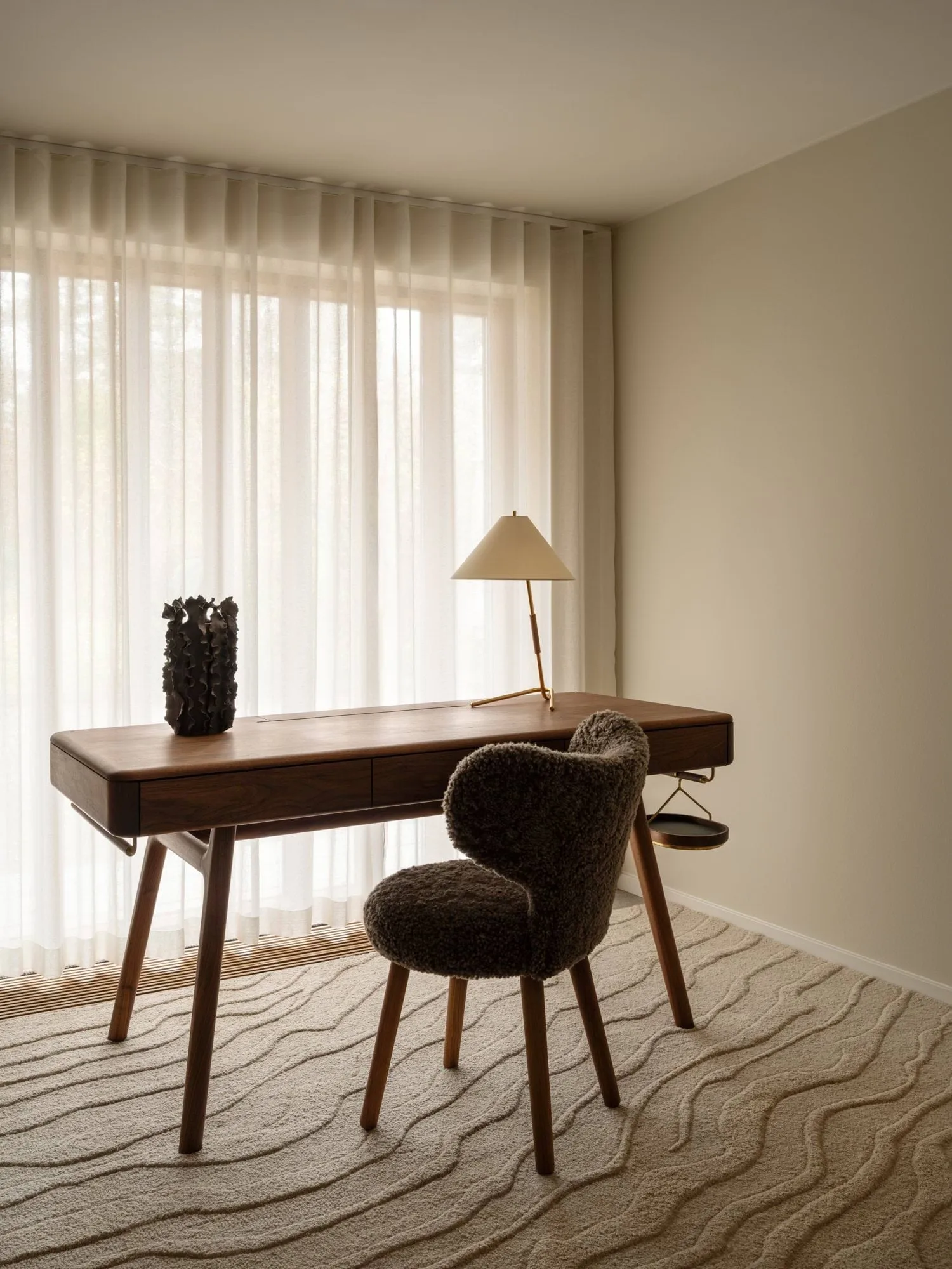 Alfombra de lana Duvell, Beige, 250x350 cm Tinted