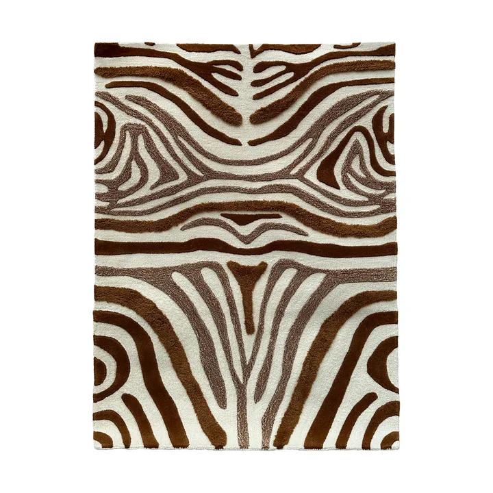 Alfombra de lana Jepson 130x180 cm - Brown-off white - Tinted