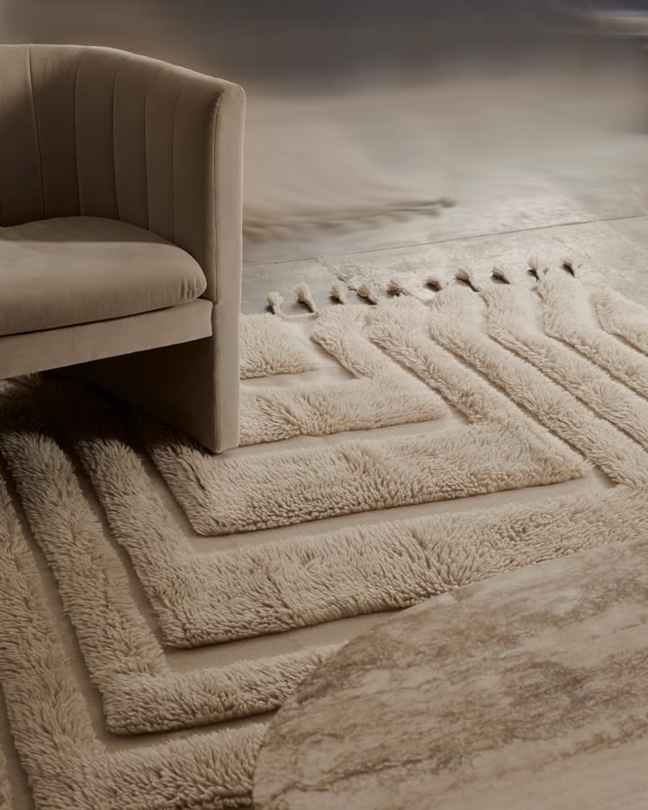 Alfombra de lana Kask 170x240 cm - Beige - Tinted