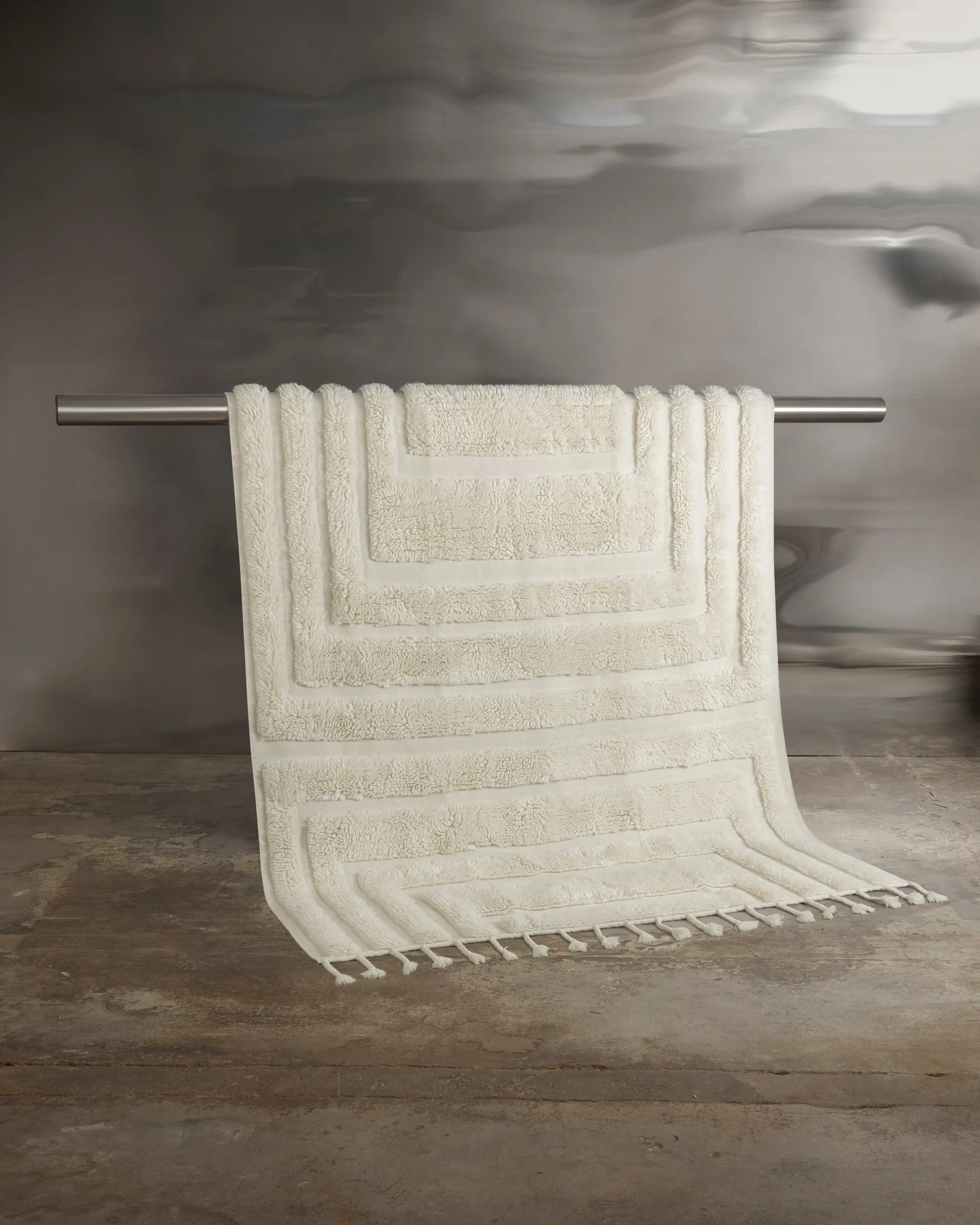 Alfombra de lana Kask 200x300 cm, Offwhite Tinted