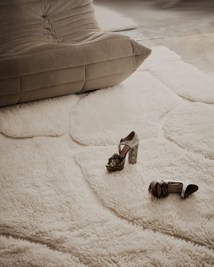 Alfombra de lana Kullin 170x240 cm, Offwhite Tinted