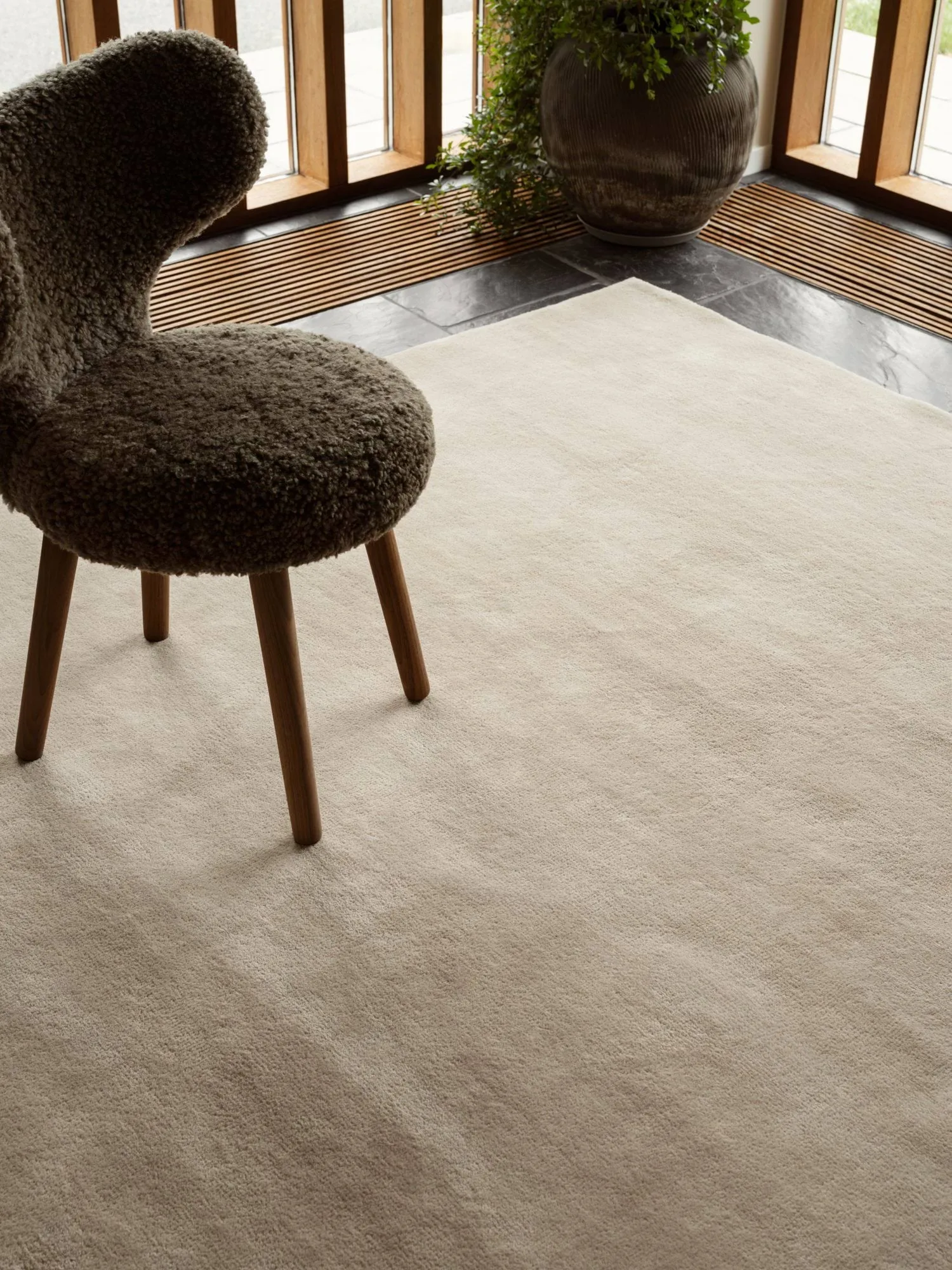 Alfombra de lana Liljehok, Beige, 250x350 cm Tinted