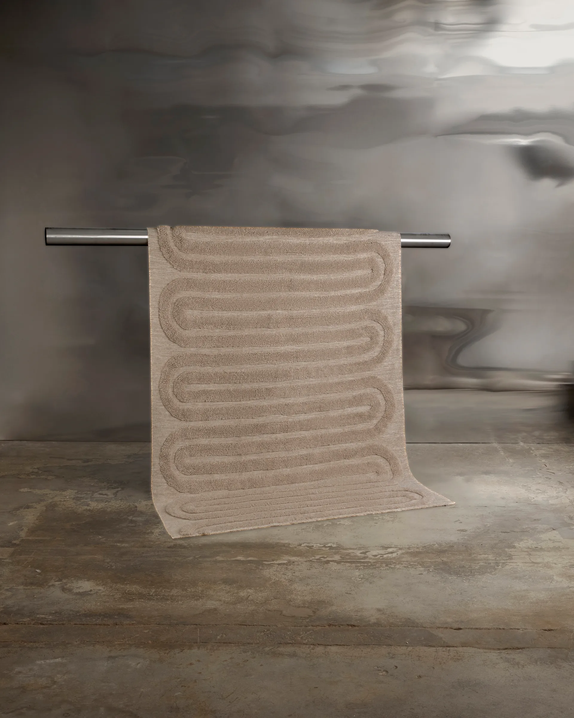 Alfombra de lana Riklund 160x230 cm, Beige-melange Tinted