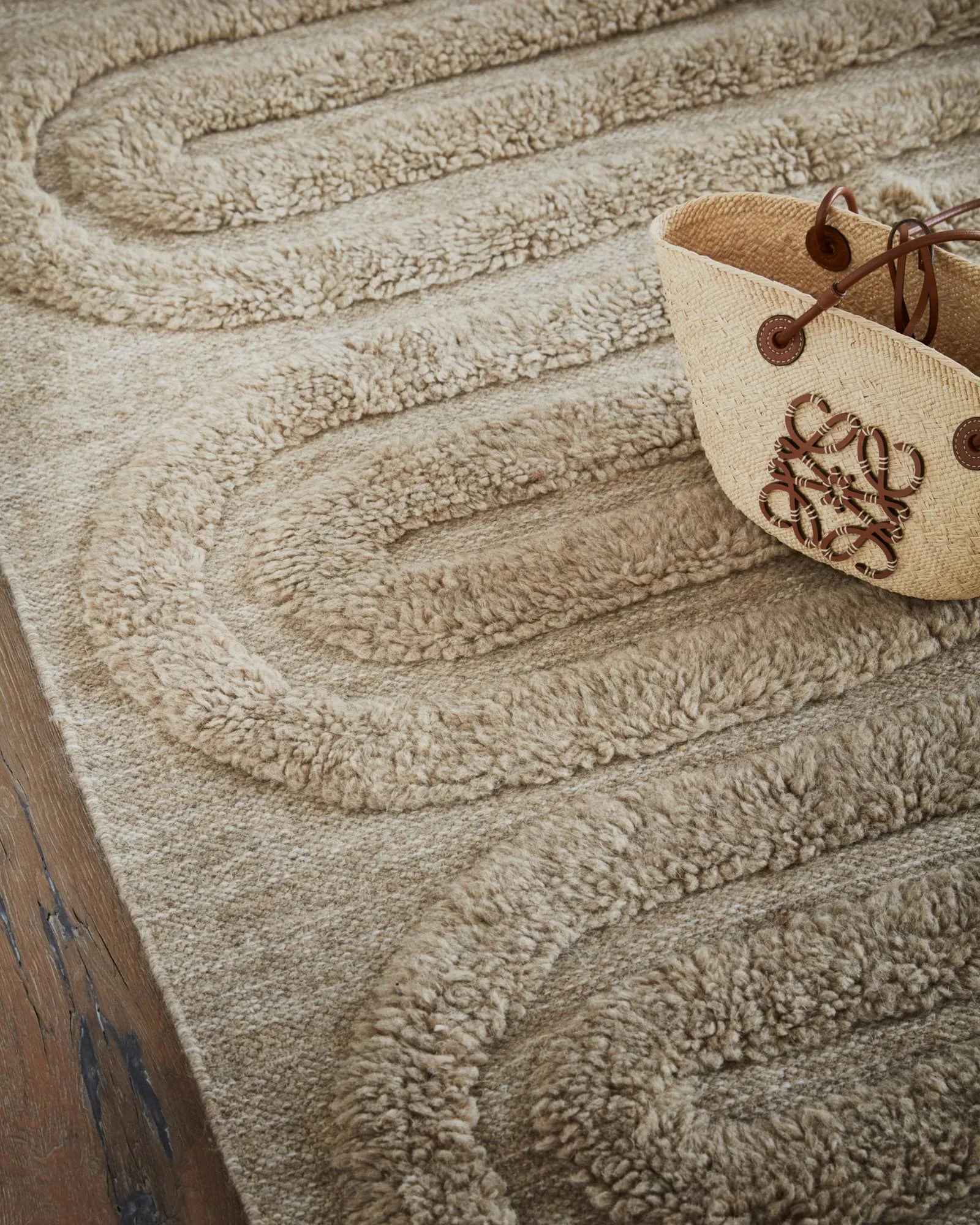 Alfombra de lana Riklund, Beige-melange, 250x350 cm Tinted