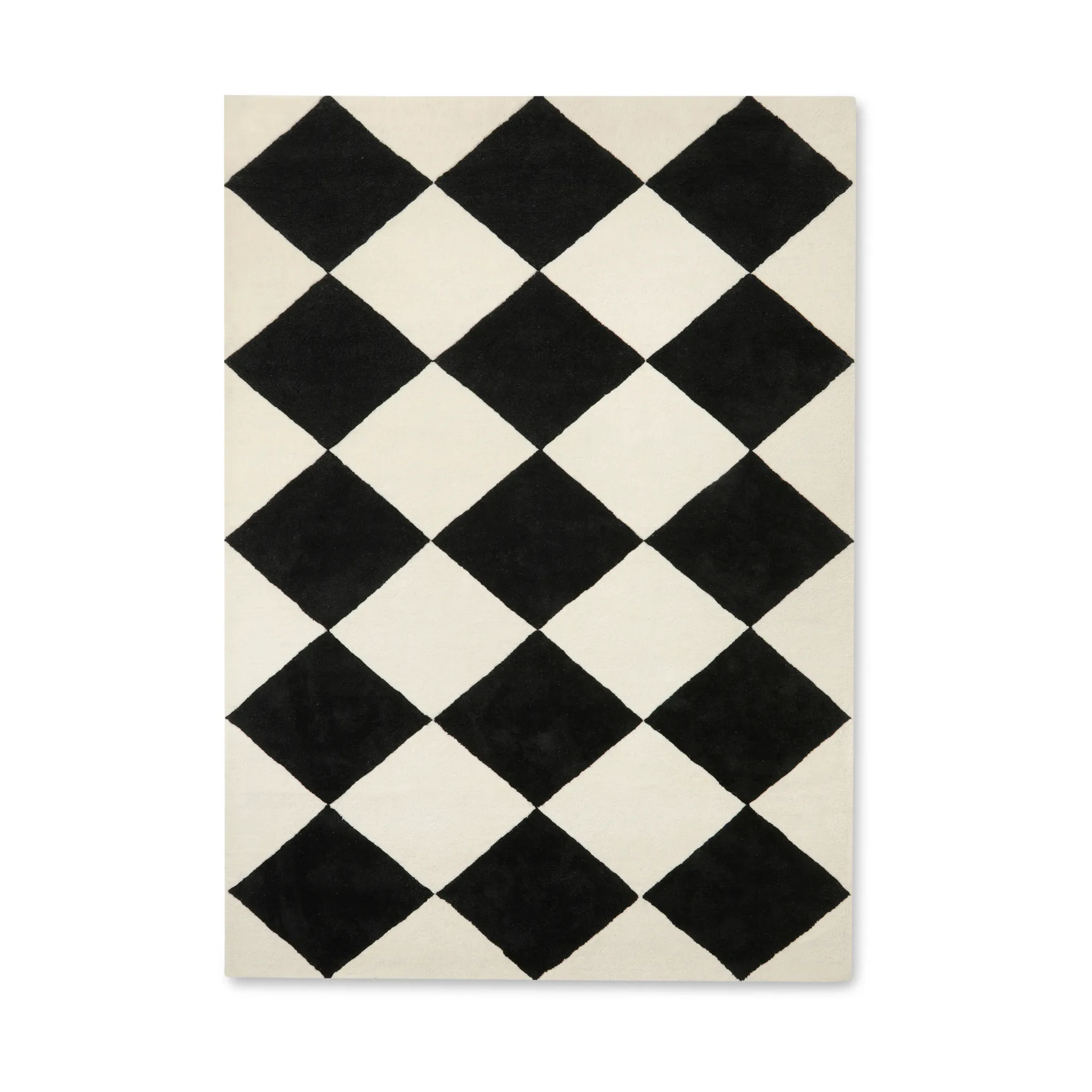 Alfombra de lana Tenman 200x300 cm, Black-white Tinted