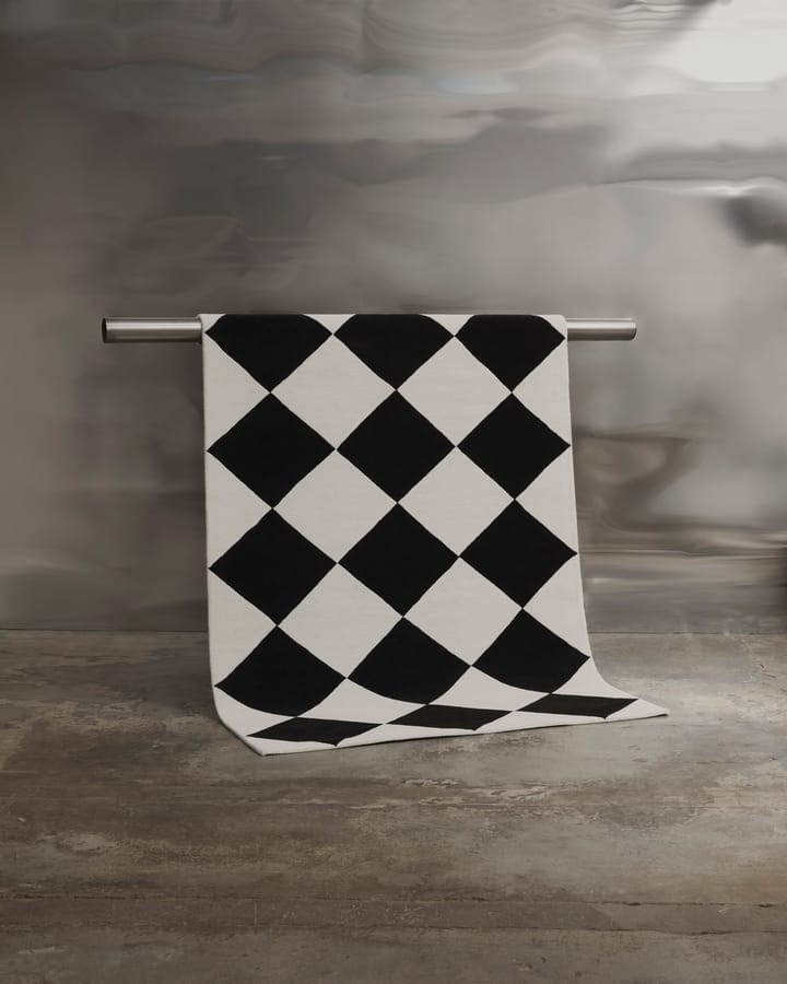 Alfombra de lana Tenman 250x350 cm, Black-white Tinted