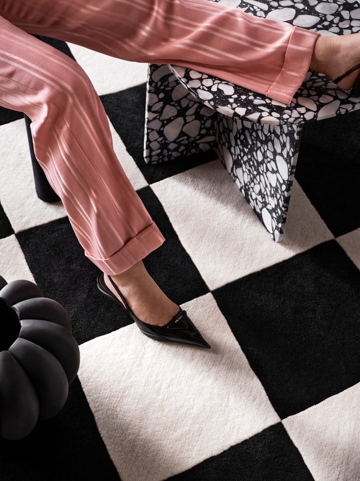 Alfombra de lana Tenman 250x350 cm, Black-white Tinted